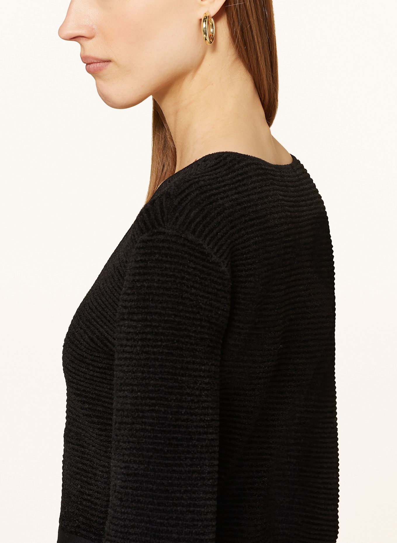 EMPORIO ARMANI Strickkleid: SCHWARZ