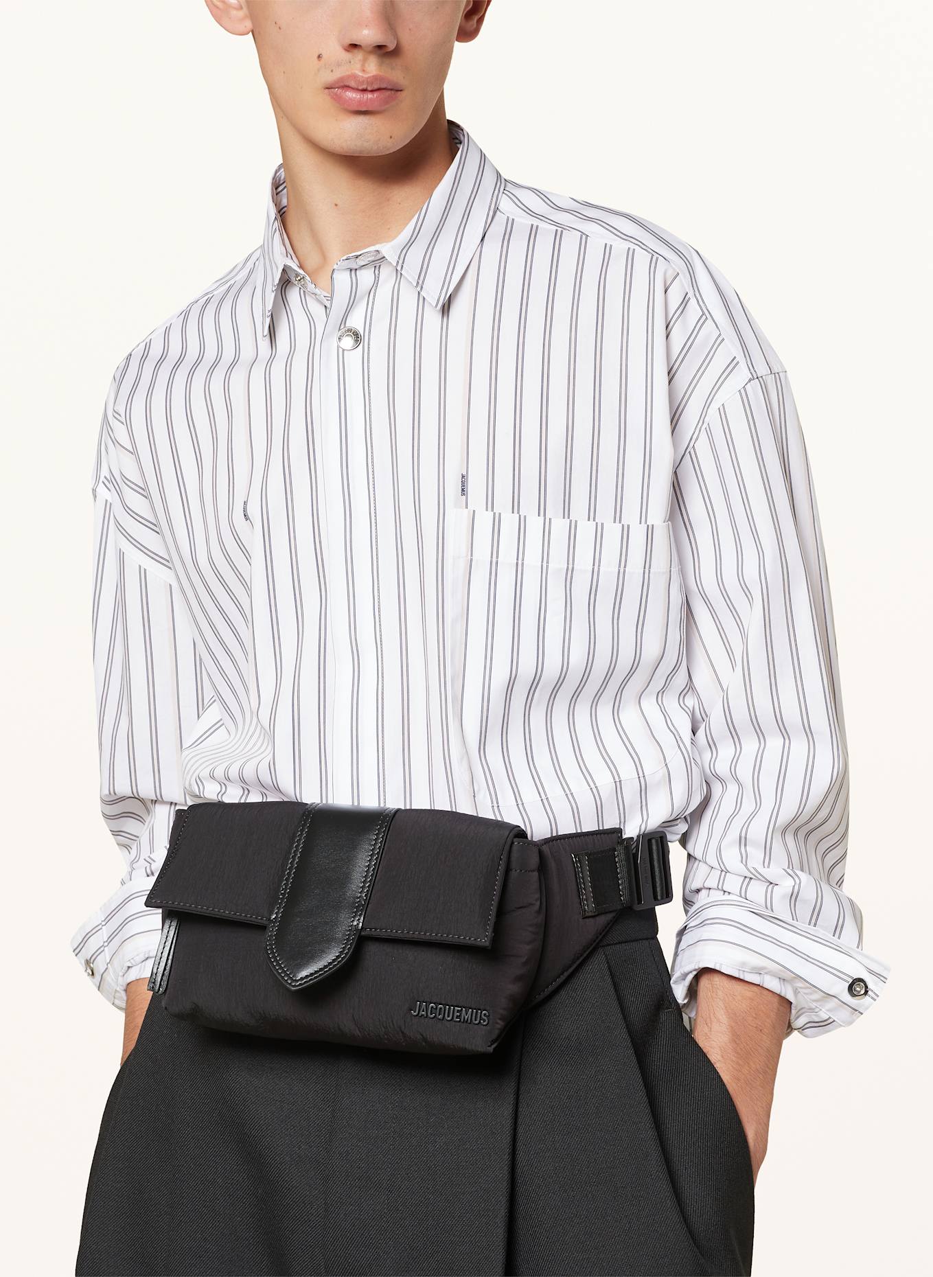 JACQUEMUS Waist bag LA BANANE BAMBINO in black