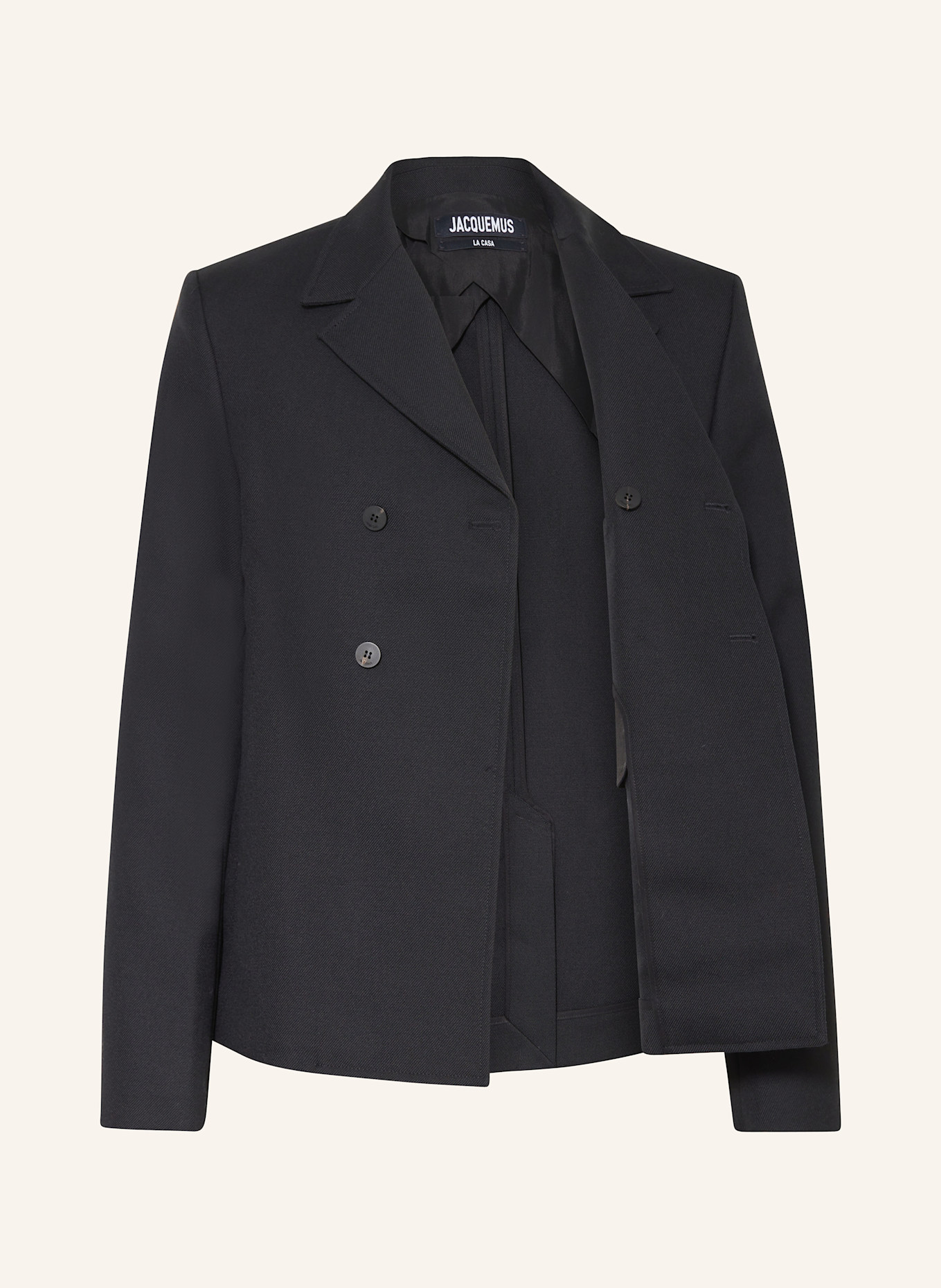 JACQUEMUS Sakko LA VESTE GIACCA Regular Fit, Farbe: SCHWARZ (Bild 4)