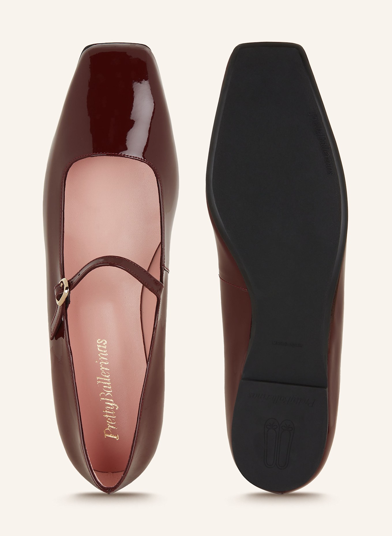 Pretty Ballerinas Mary Jane ballet flats SHADE, Color: DARK RED (Image 5)