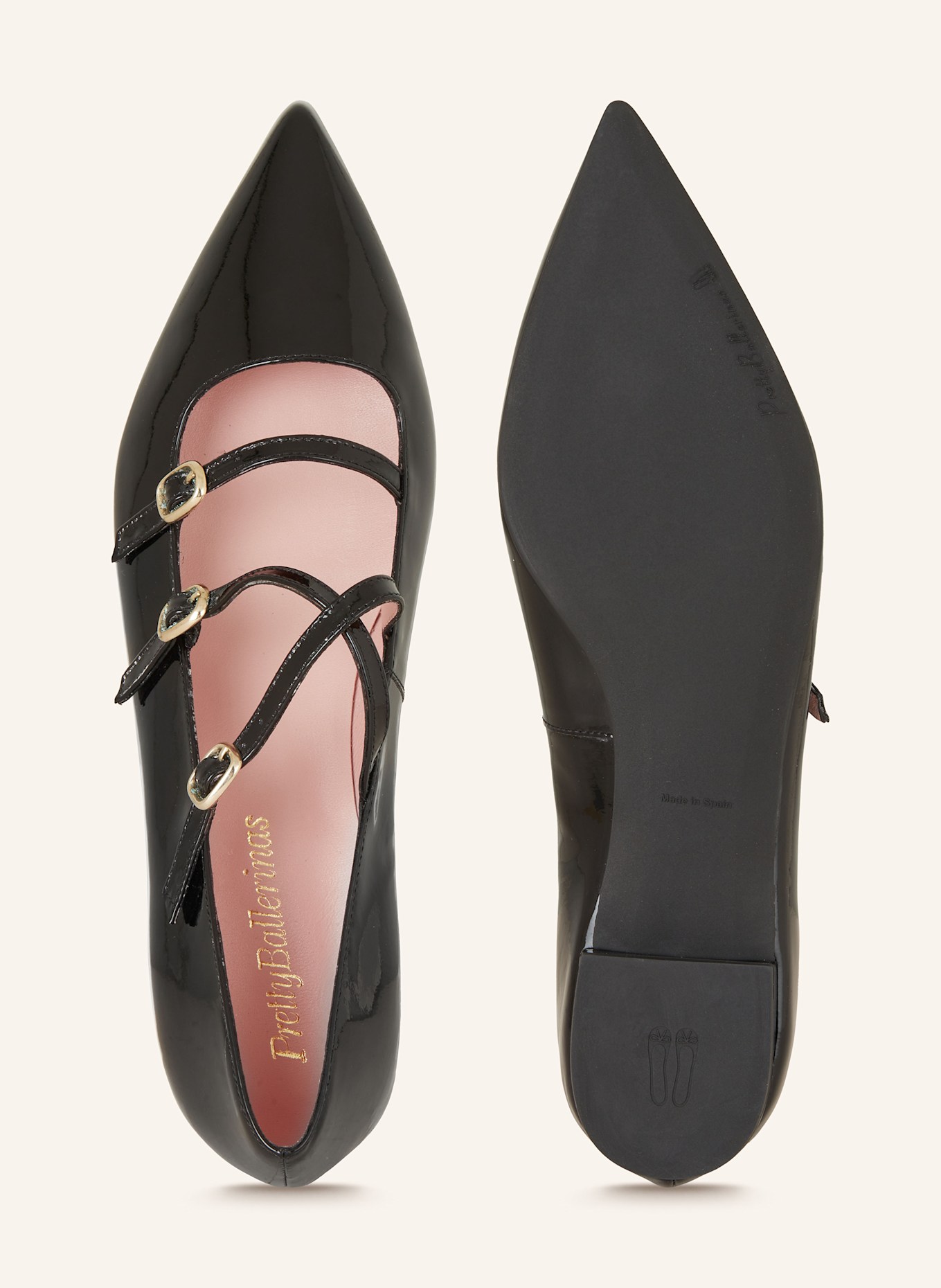 Pretty Ballerinas Mary Jane ballets flats CLEMENTINE, Color: BLACK (Image 5)