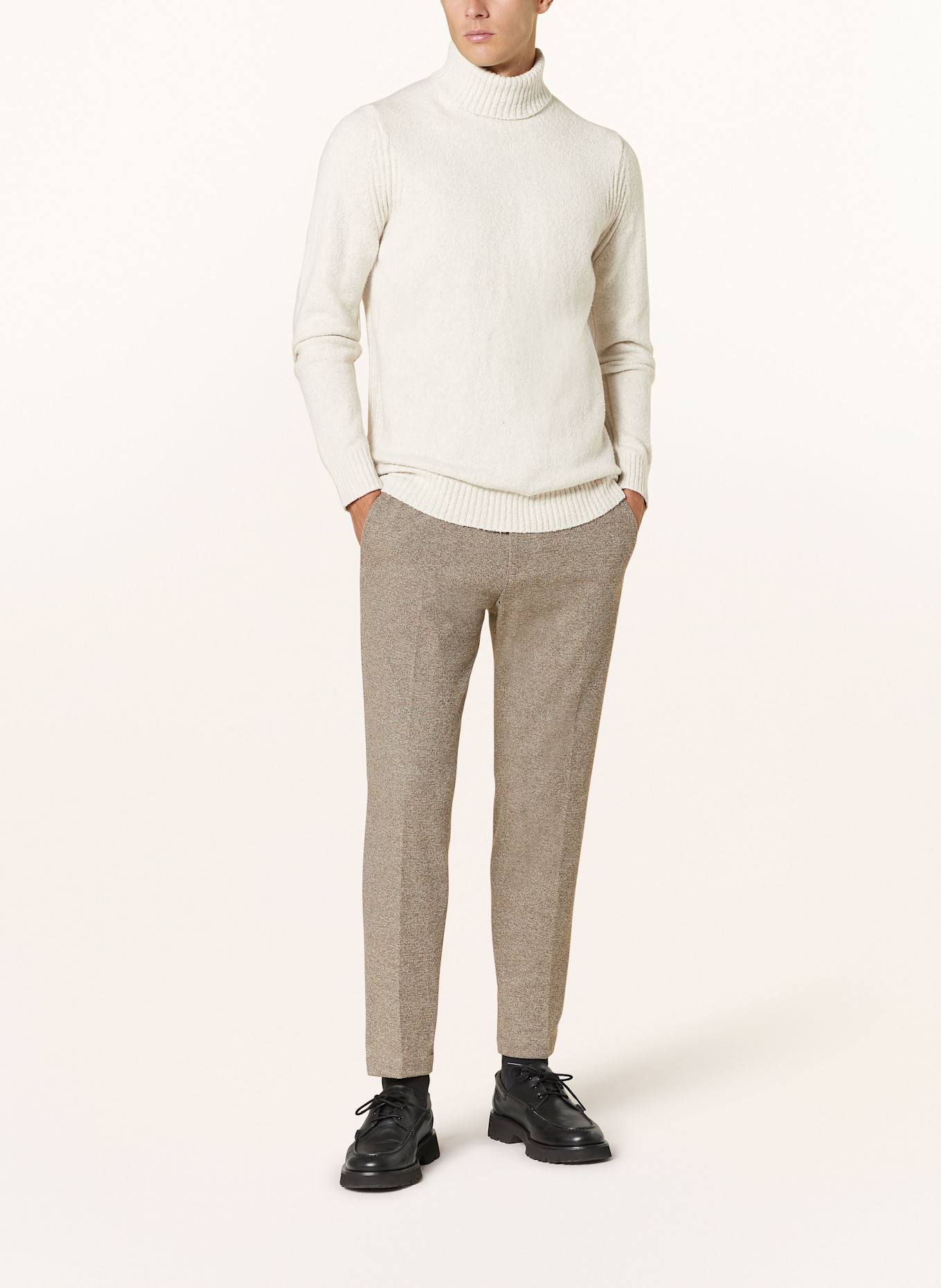 CINQUE Bouclé turtleneck Heavy sweater CIZINO, Color: BEIGE (Image 2)