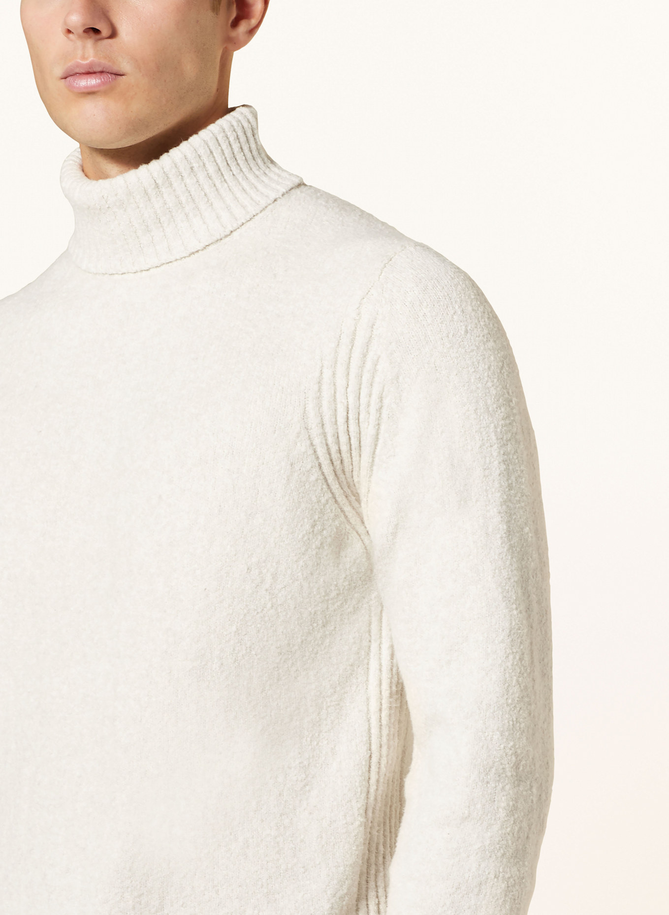 CINQUE Boucle turtleneck sweater CIZINO in beige