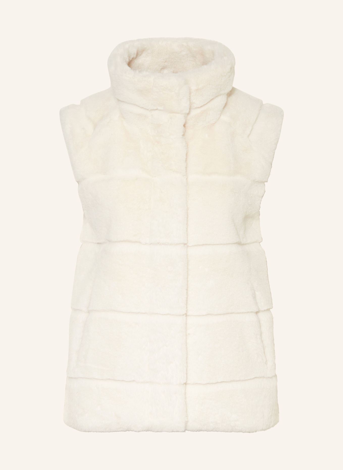 White faux fur vest online