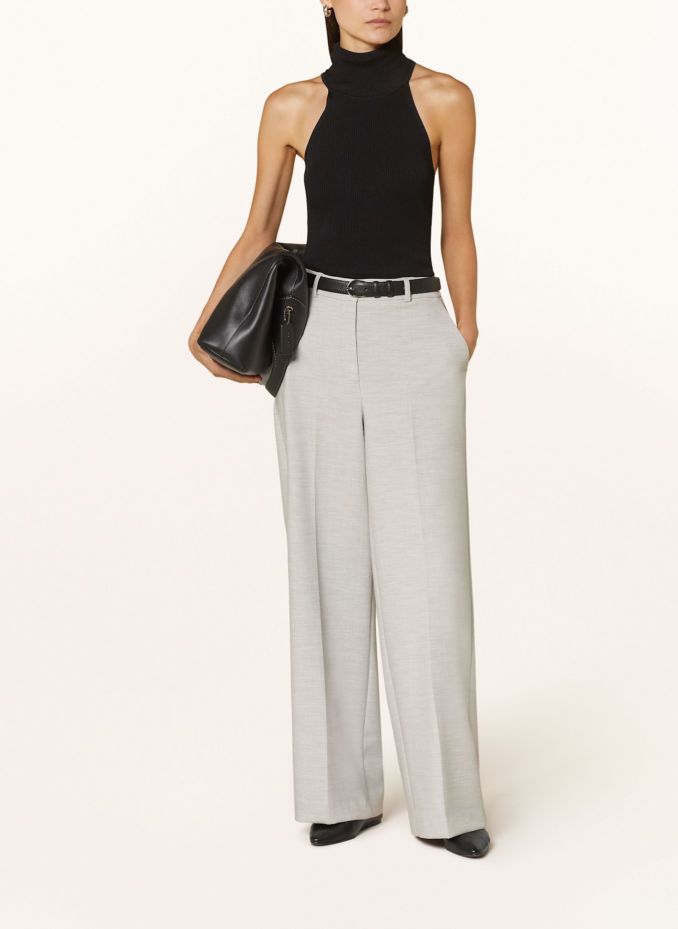 SELECTED Femme Wide leg trousers: LIGHT GRAY