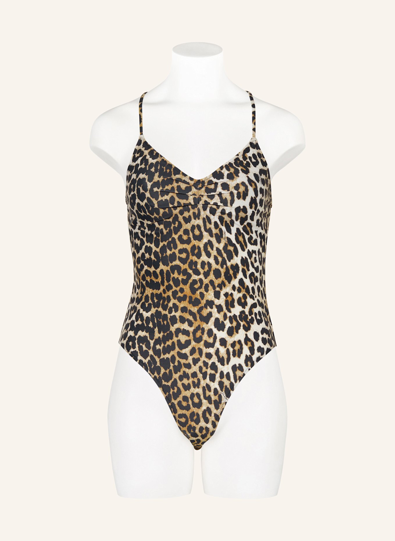 Ganni leopard swimsuit clearance