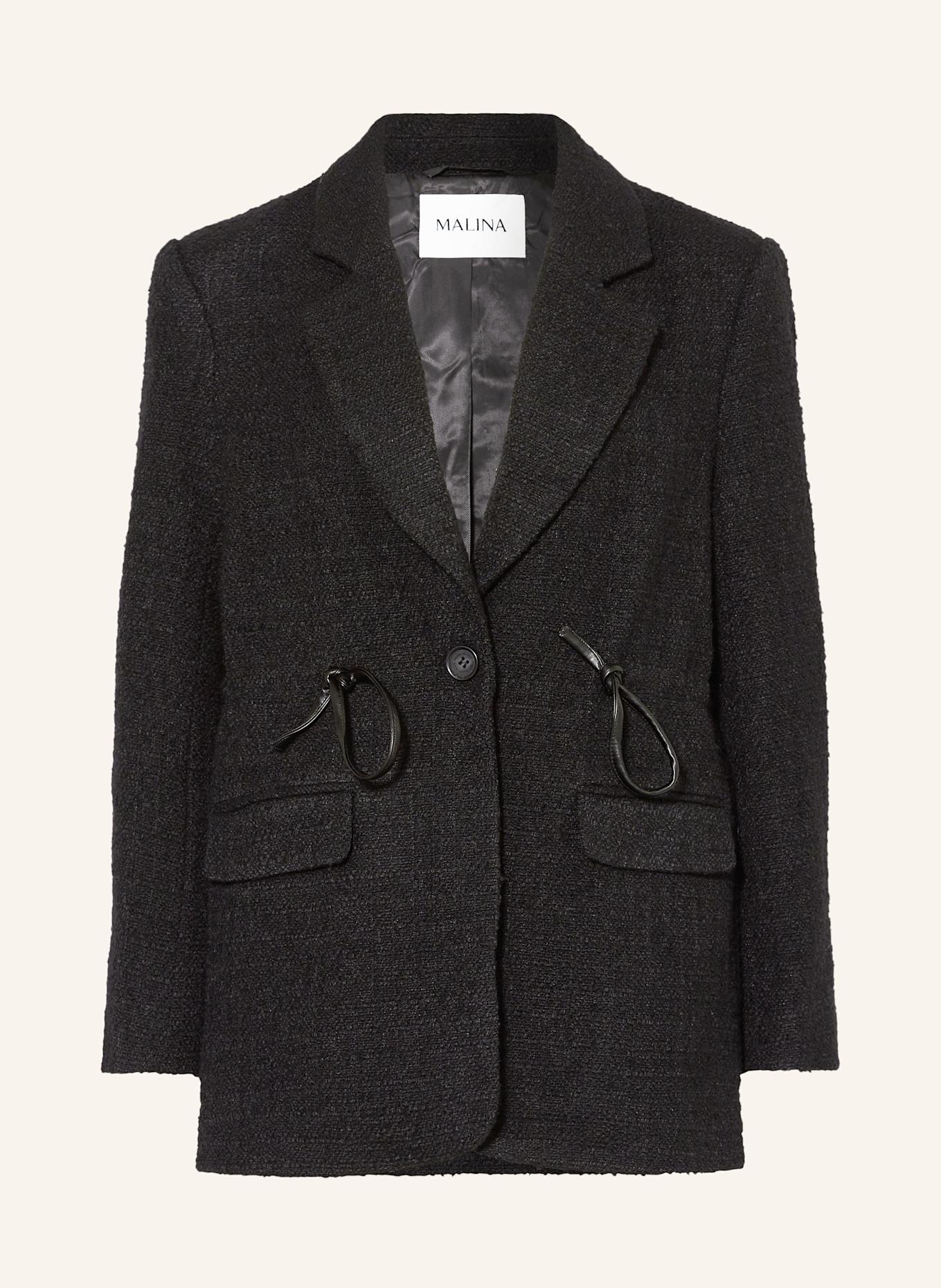 MALINA ELODIE bouclé blazer, Color: BLACK (Image 1)