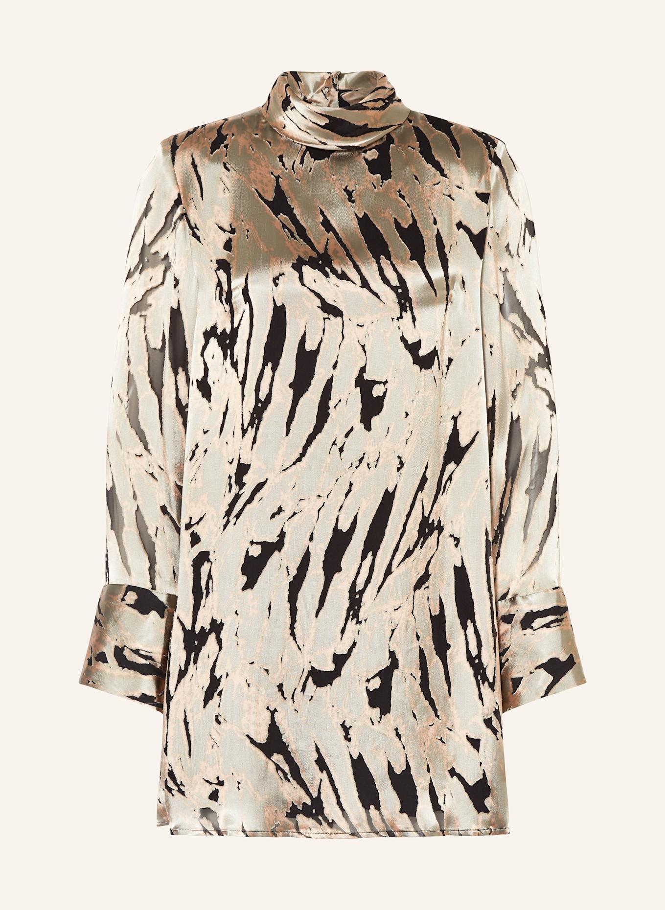 MALINA Shirt dress AWA: BLACK / LIGHT GRAY / ROSE GOLD