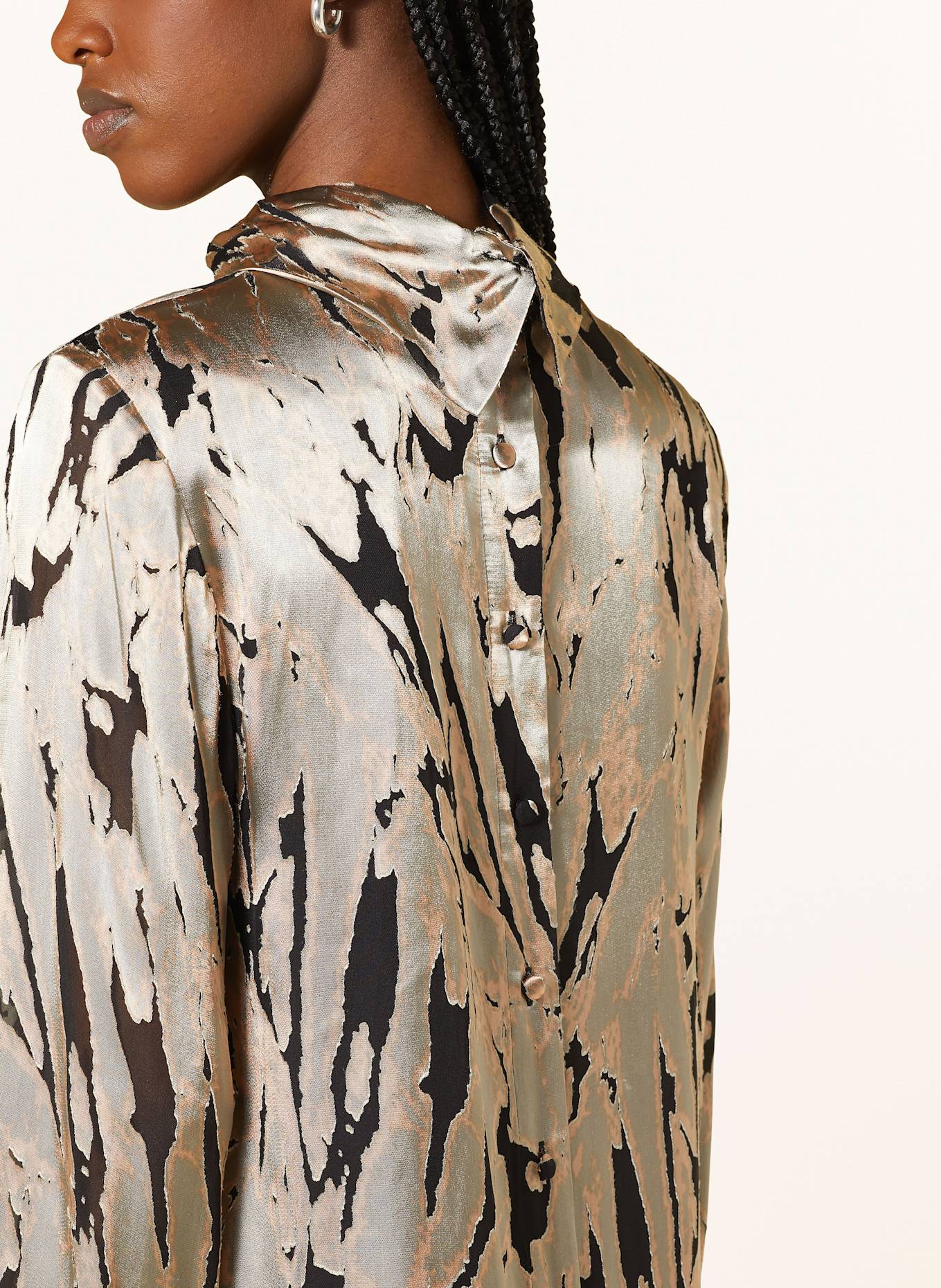 MALINA Shirt dress AWA: BLACK / LIGHT GRAY / ROSE GOLD