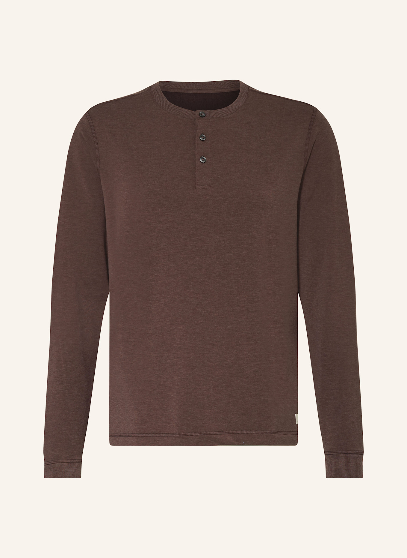 vuori Henley shirt AUSTIN, Color: BROWN (Image 1)