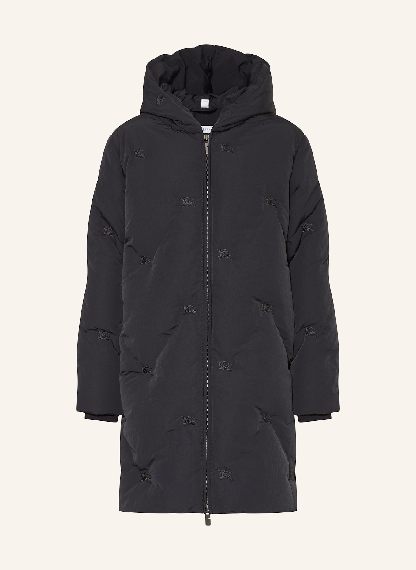 BURBERRY Péřový kabát: ČERNÁ