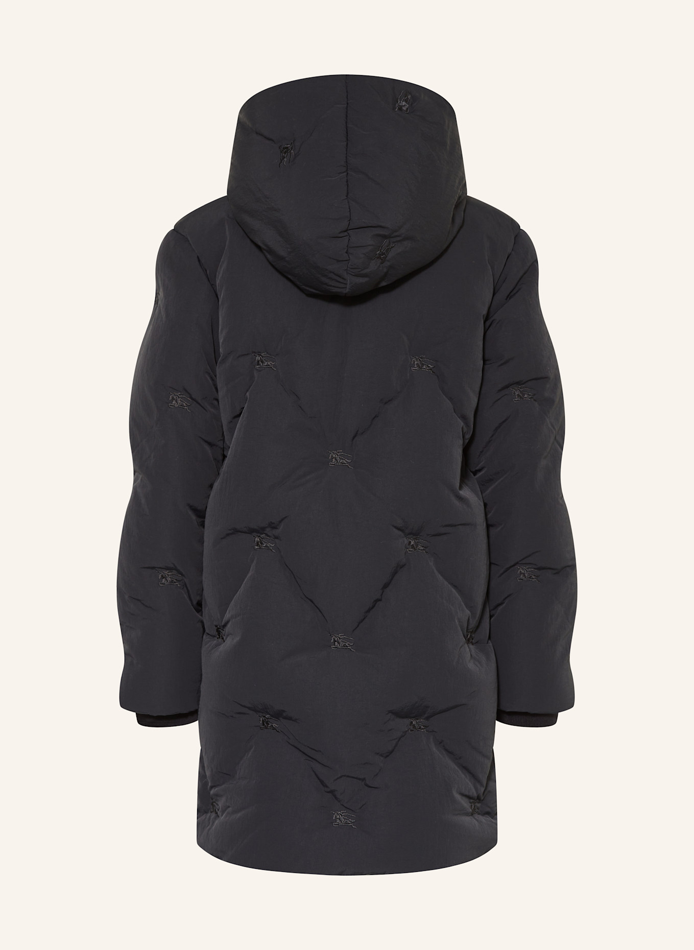 BURBERRY Péřový kabát: ČERNÁ