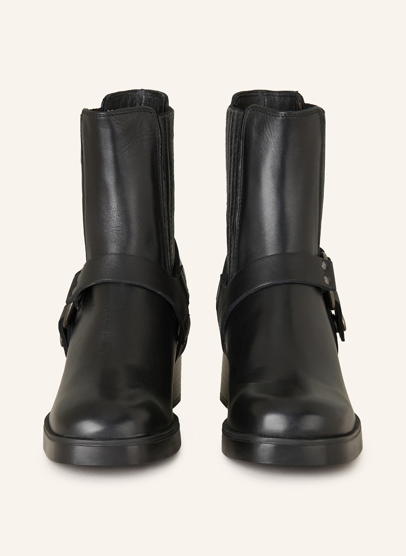 Unisa black leather ankle boots top