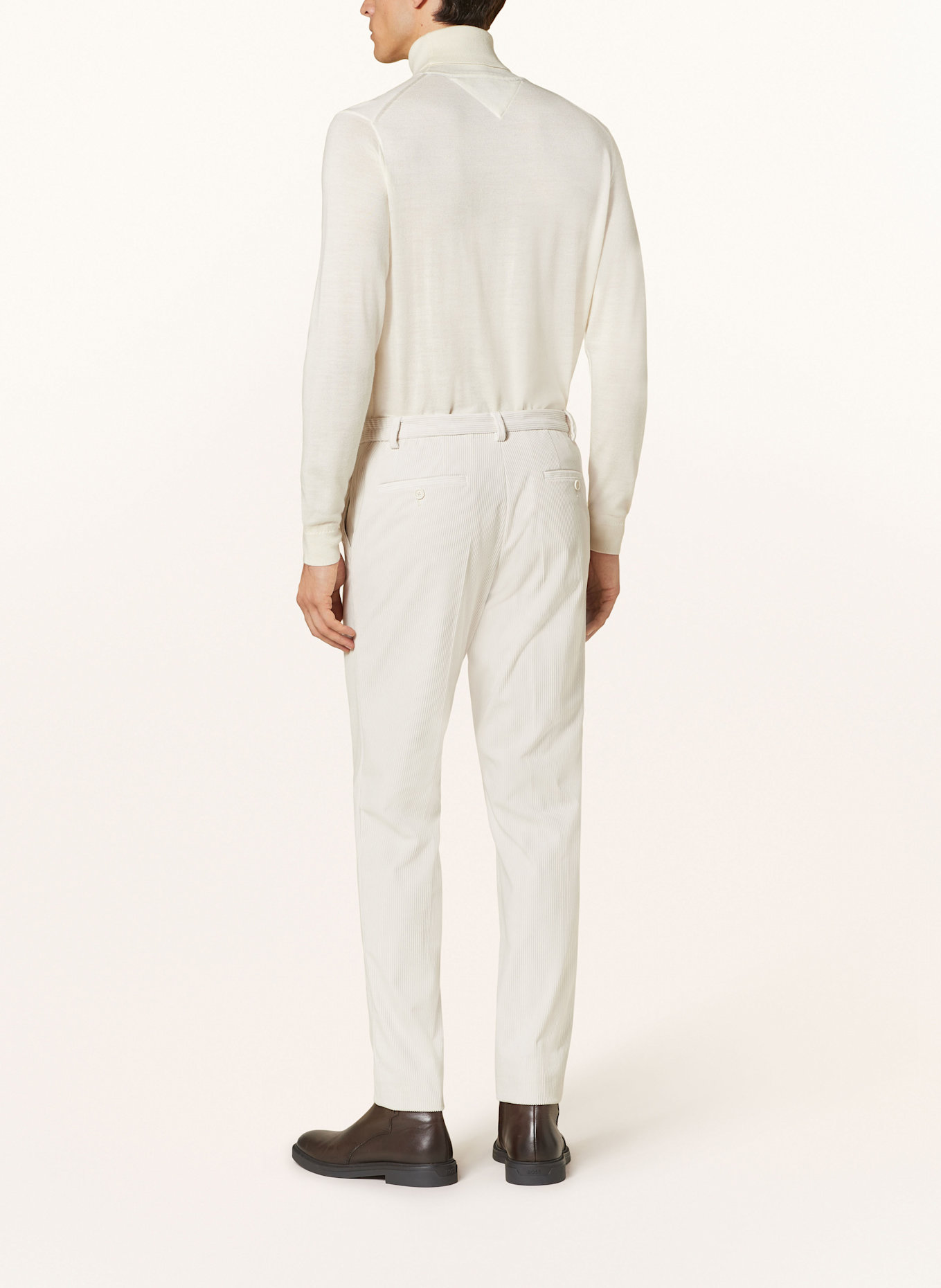 BOSS Anzughose GENIUS Slim Fit aus Cord: 131 Open White