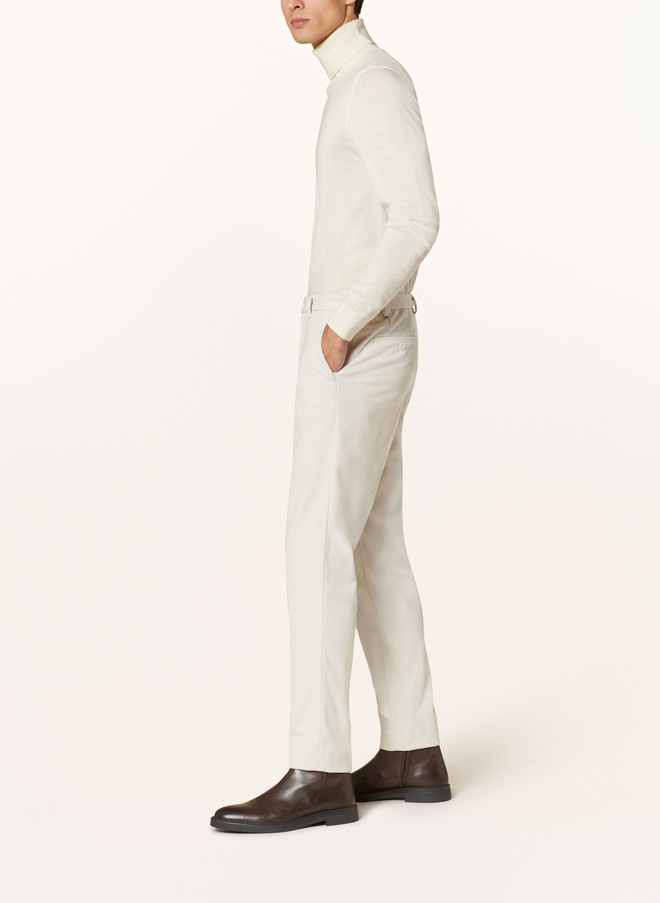 BOSS Anzughose GENIUS Slim Fit aus Cord: 131 Open White