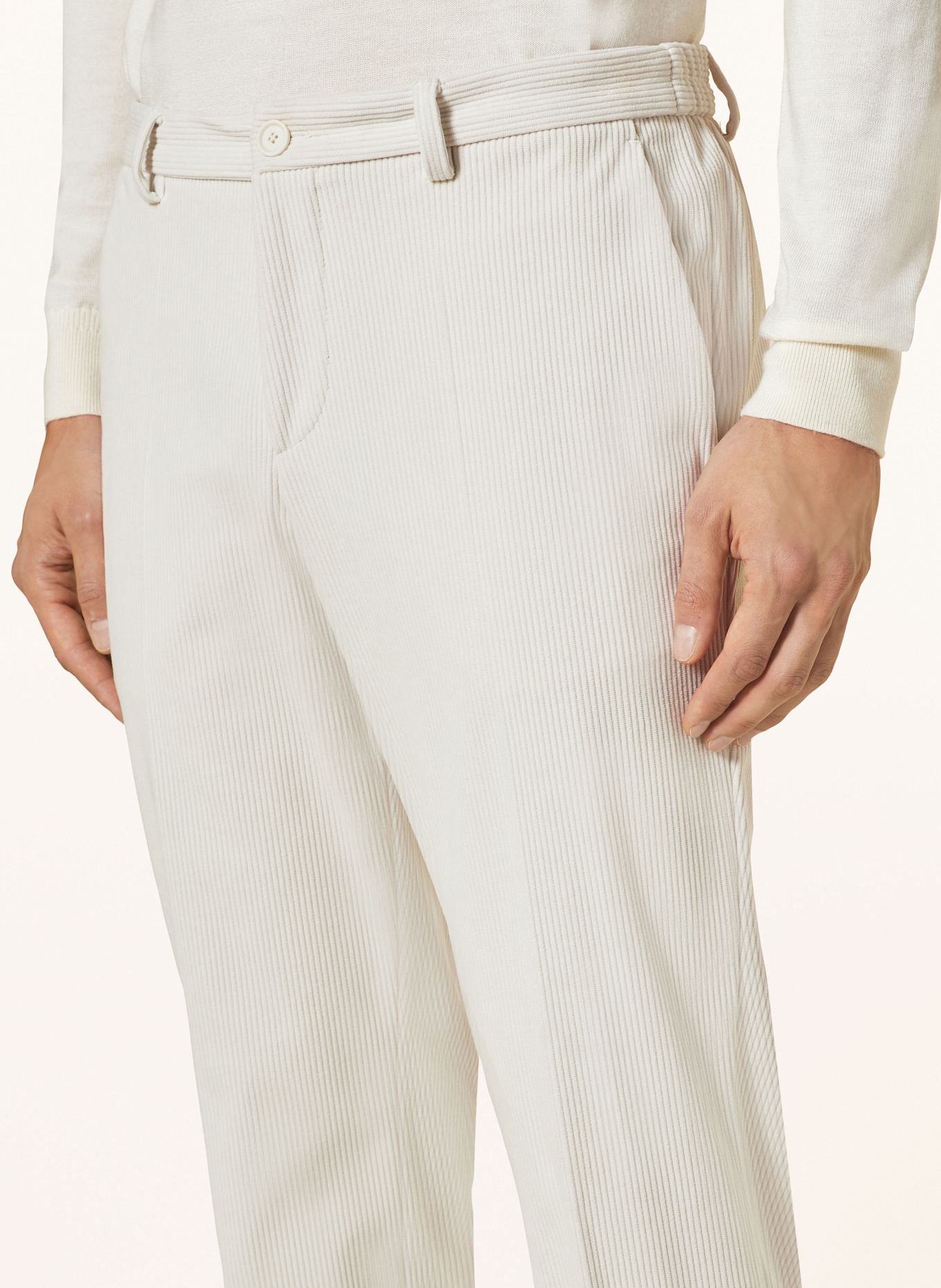 BOSS Anzughose GENIUS Slim Fit aus Cord: 131 Open White