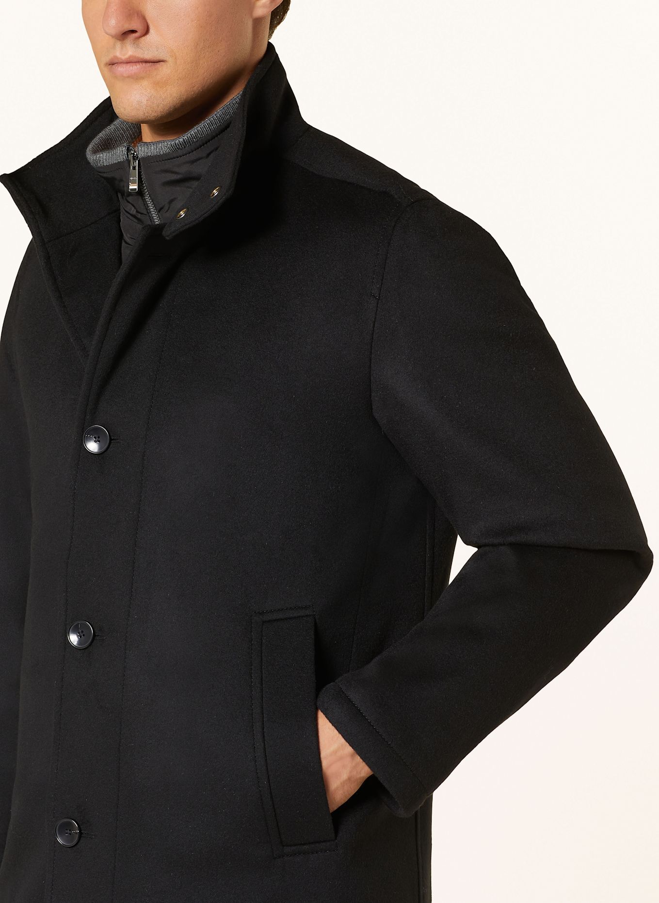 BOSS COXTAN wool coat with placket