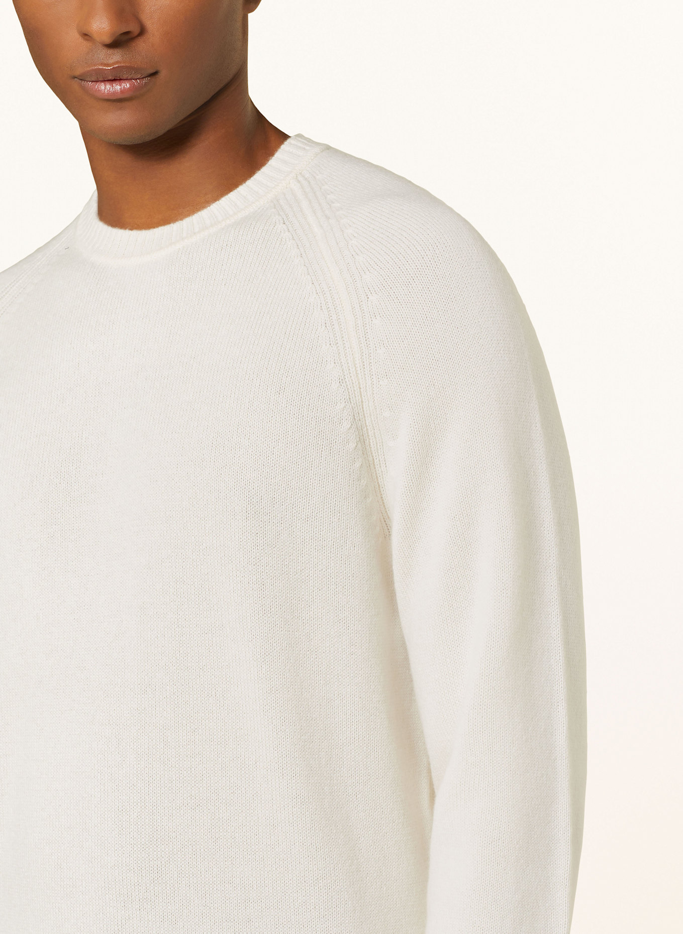 BOSS EMALVO cashmere sweater in white
