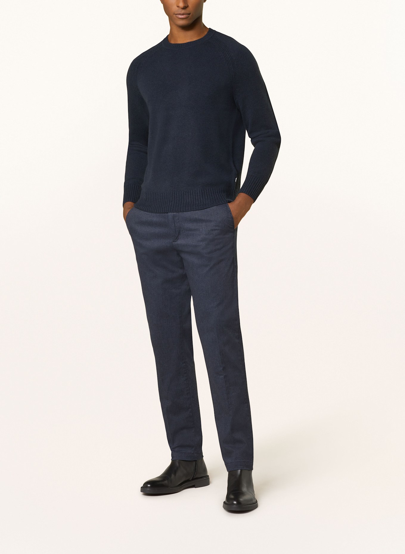 BOSS Cashmere-Pullover EMALVO: DUNKELBLAU