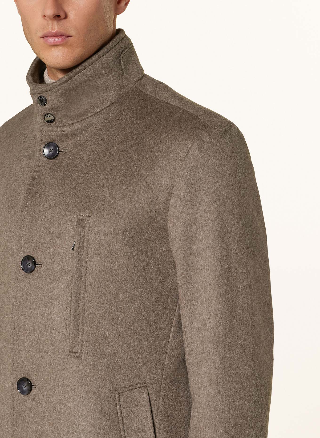 BOSS Wool coat HYDE, Color: BEIGE (Image 4)