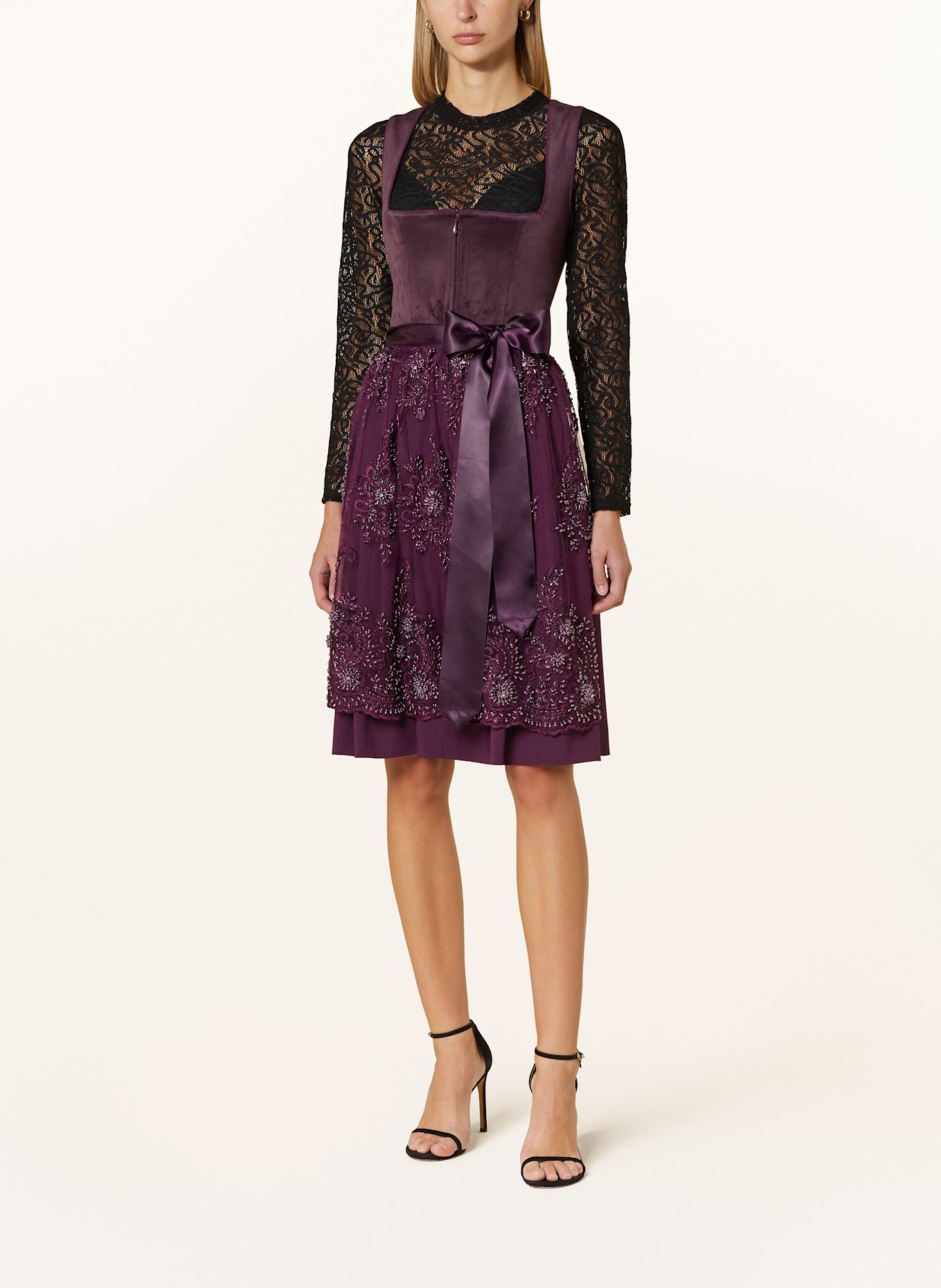 Hammerschmid Dirndlbluse ALINA aus Spitze: SCHWARZ