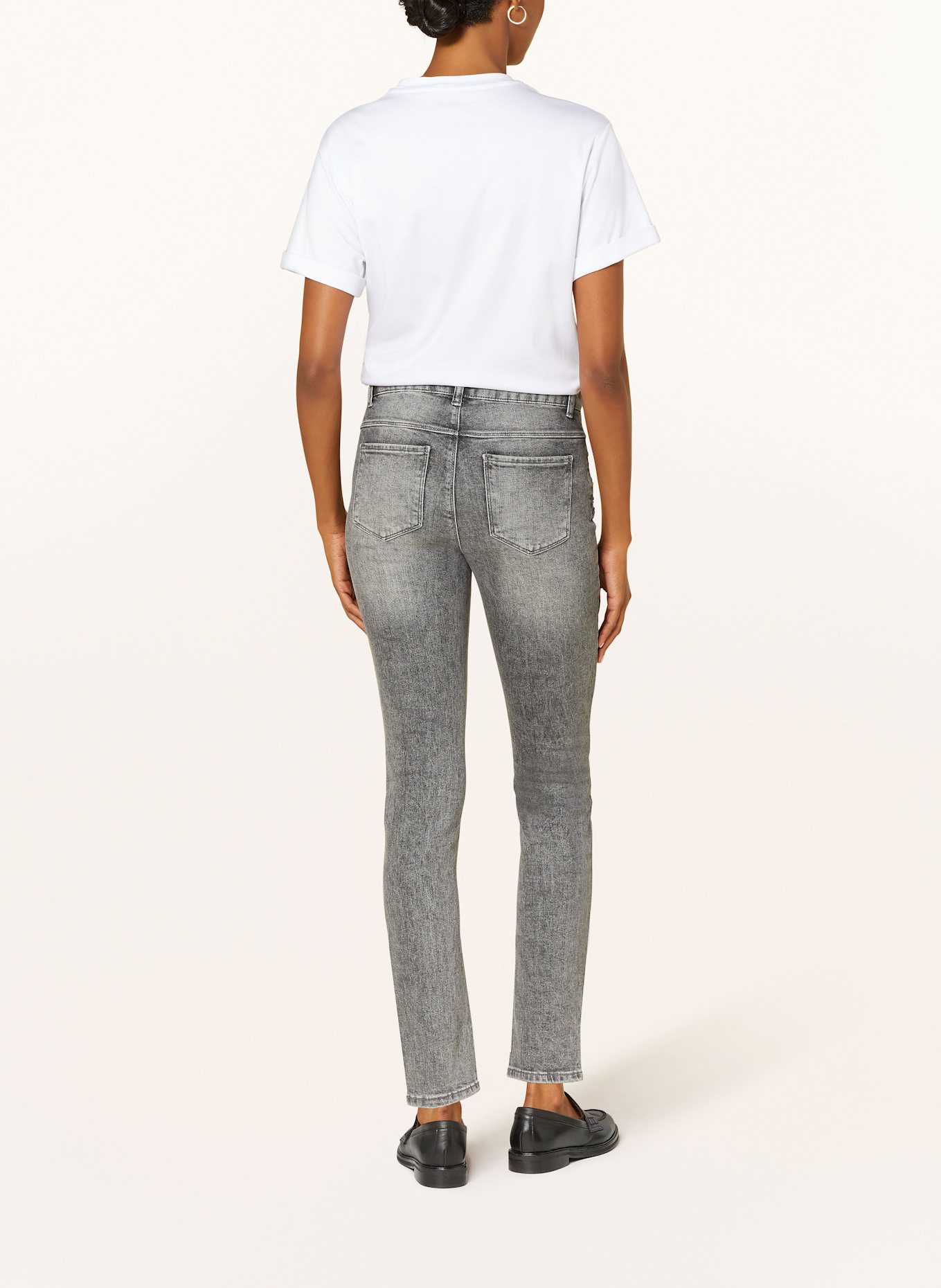 CARTOON Skinny Jeans mit Schmucksteinen: 9630 GREY DENIM