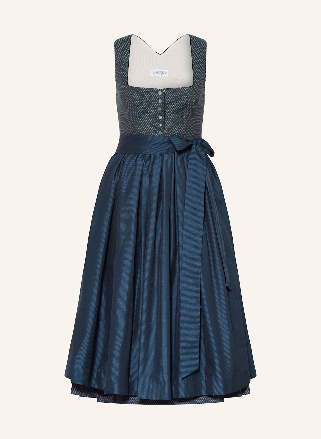 Grasegger Dirndl BRIANNA, Farbe: DUNKELBLAU/ WEISS (Bild 1)