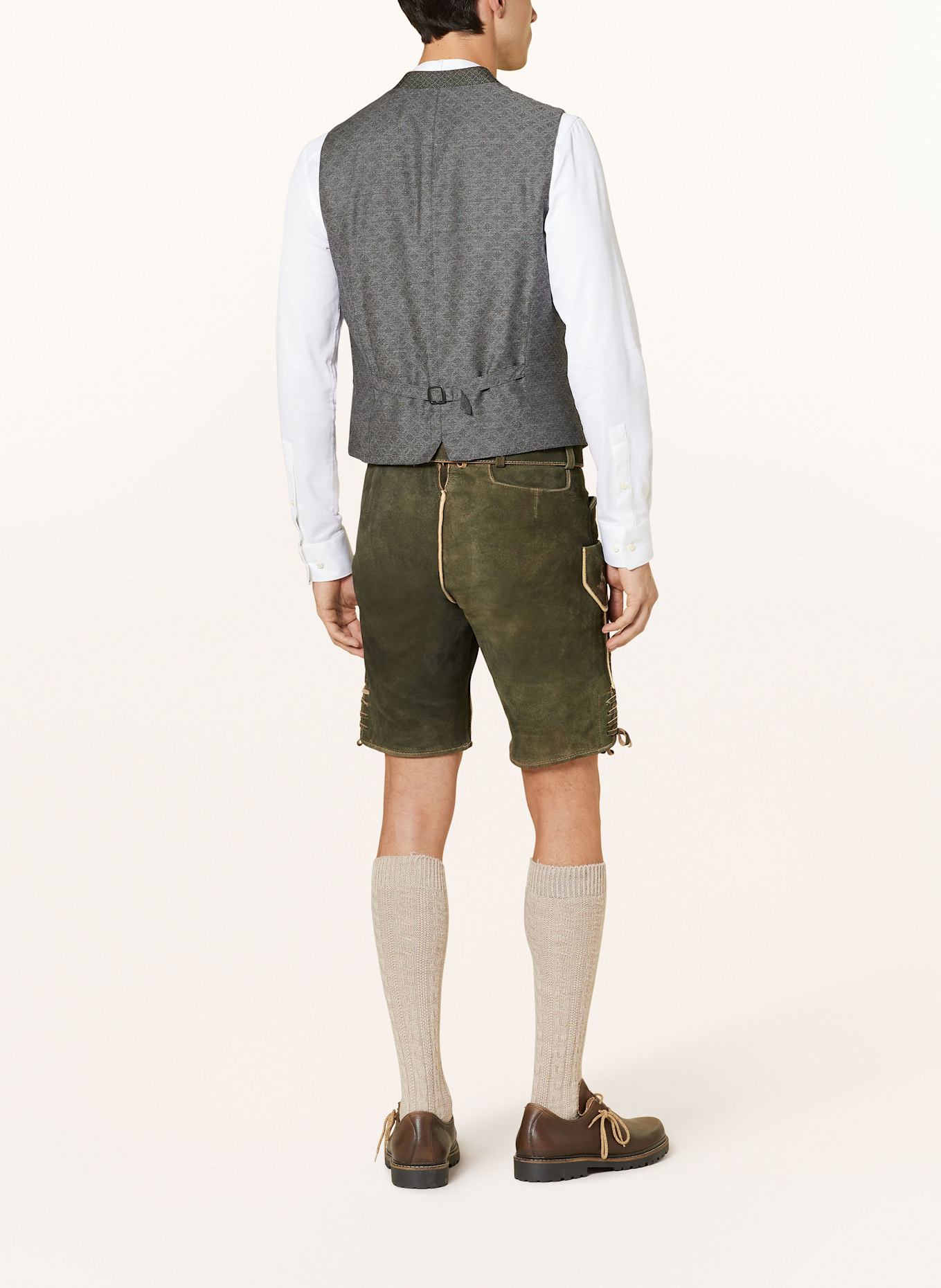 Grasegger Traditional vest BIERKUTSCHER: BROWN/ GRAY