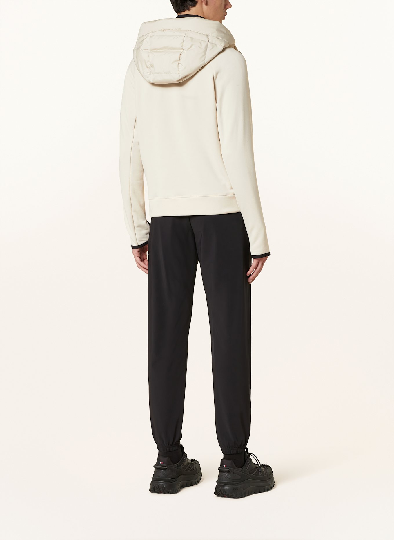 MONCLER GRENOBLE Lightweight down jacket in mixed materials: BEIGE