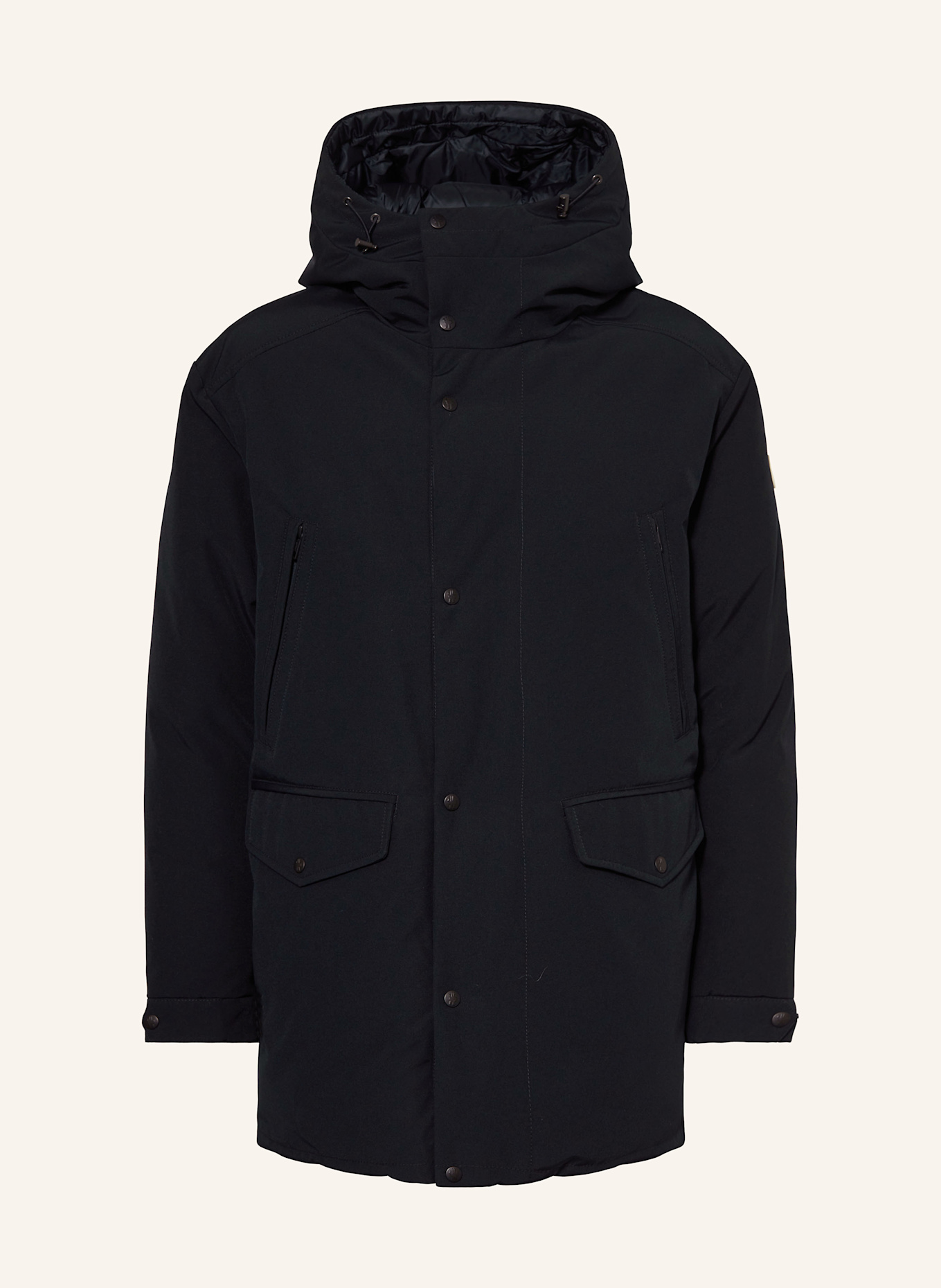 MONCLER Oboustranná péřová parka PREFOUNS: TMAVĚ MODRÁ