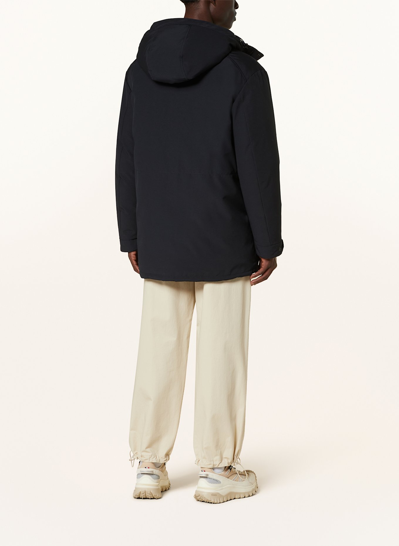 MONCLER Oboustranná péřová parka PREFOUNS: TMAVĚ MODRÁ