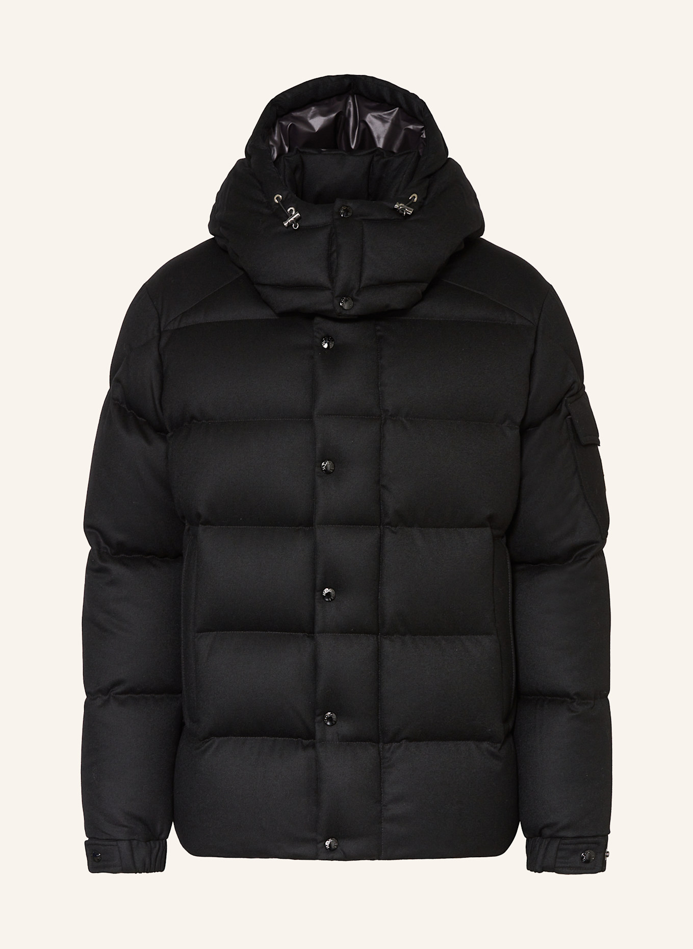 Moncler black bubble jacket clearance