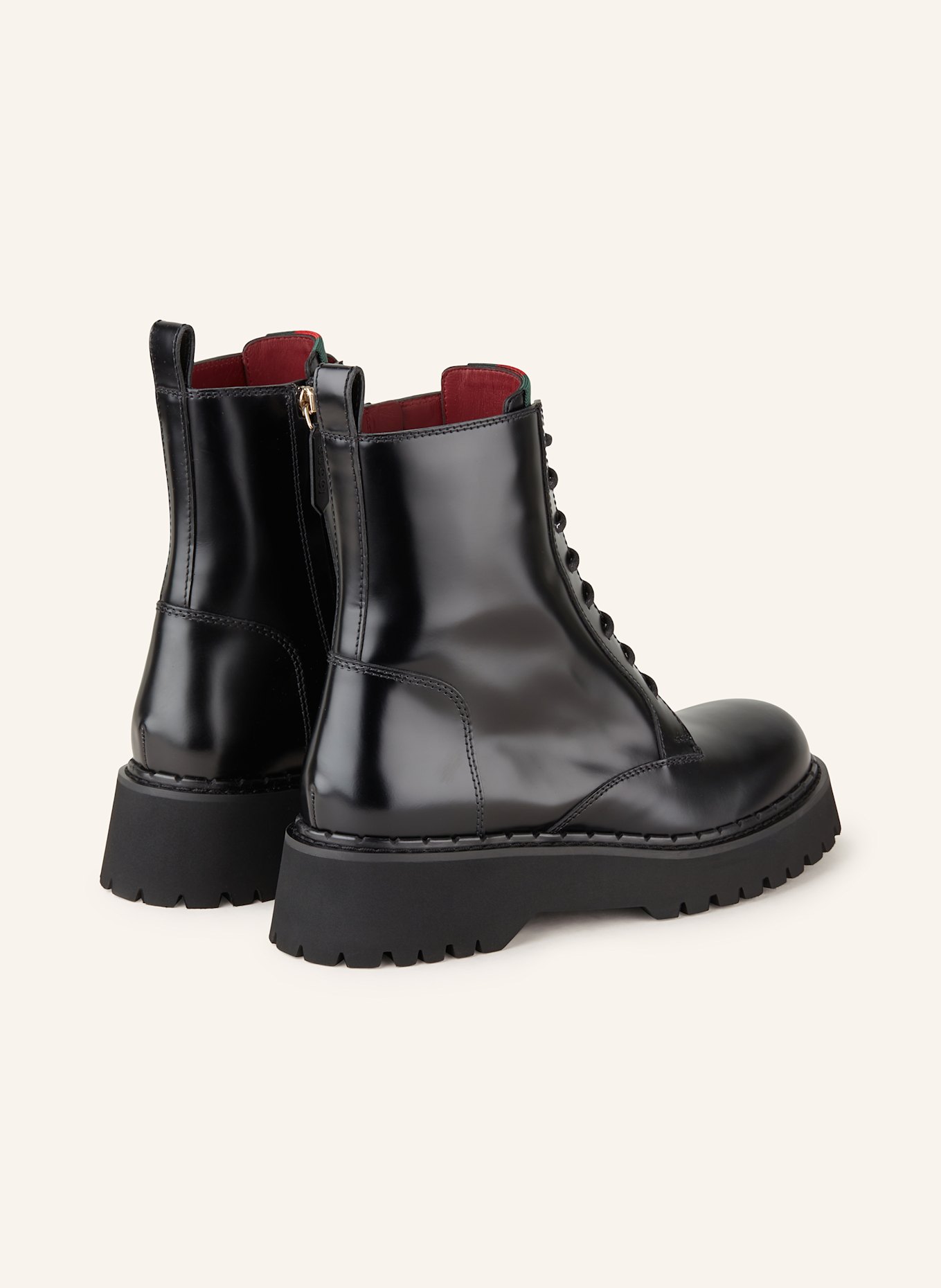 GUCCI Lace up boots in black