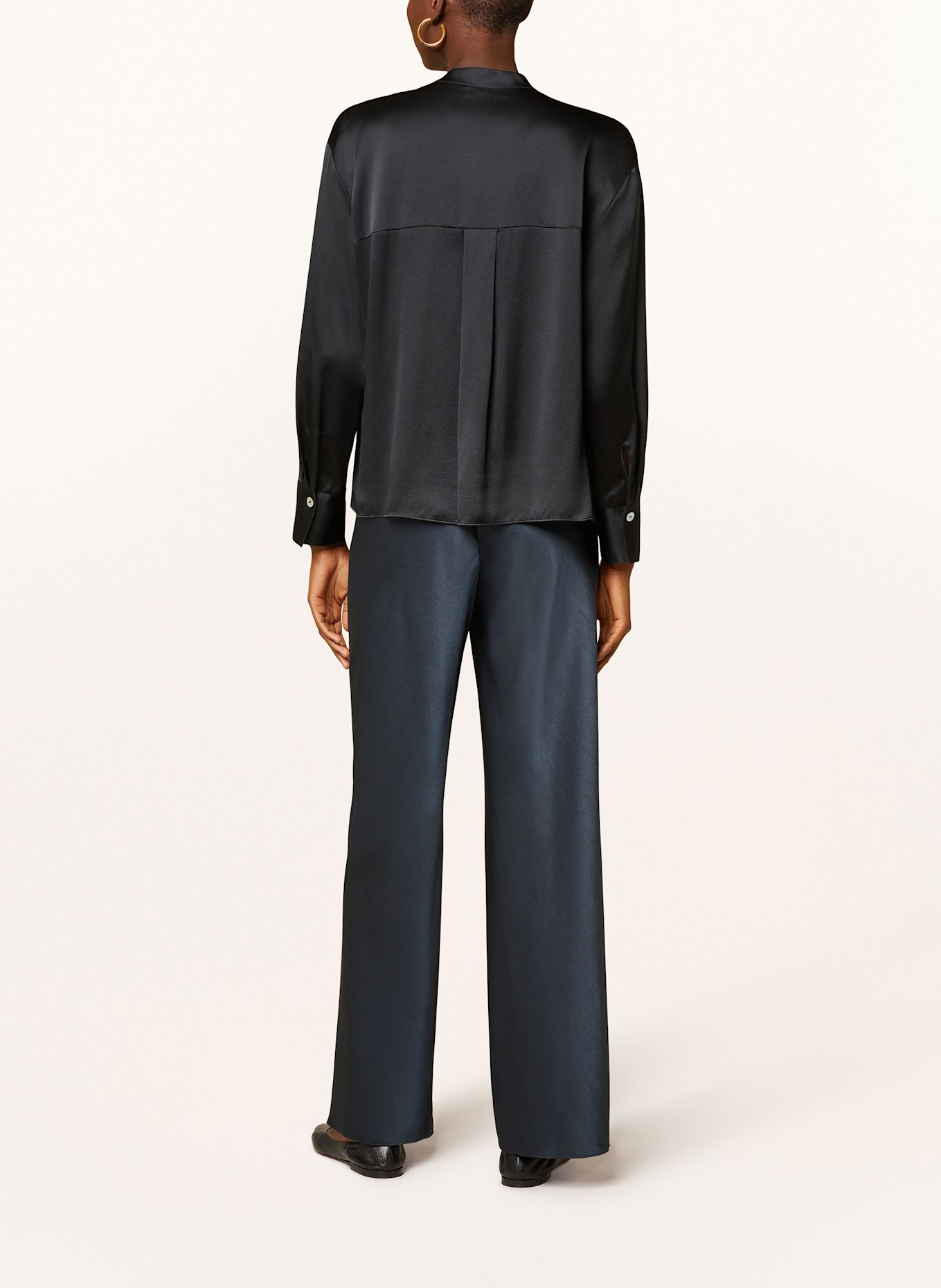 VINCE Silk blouse: BLACK