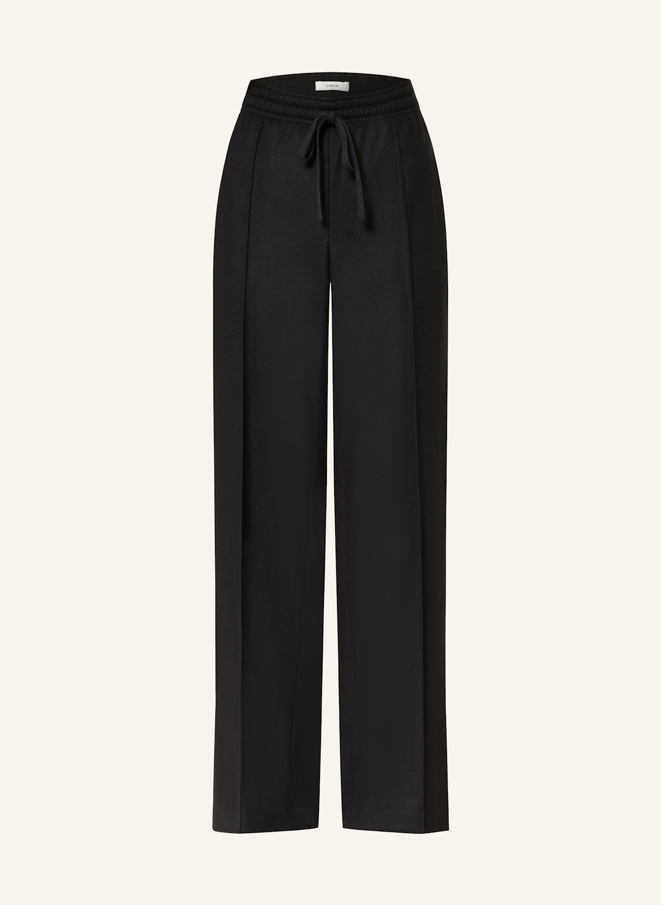 VINCE Wide leg trousers in black