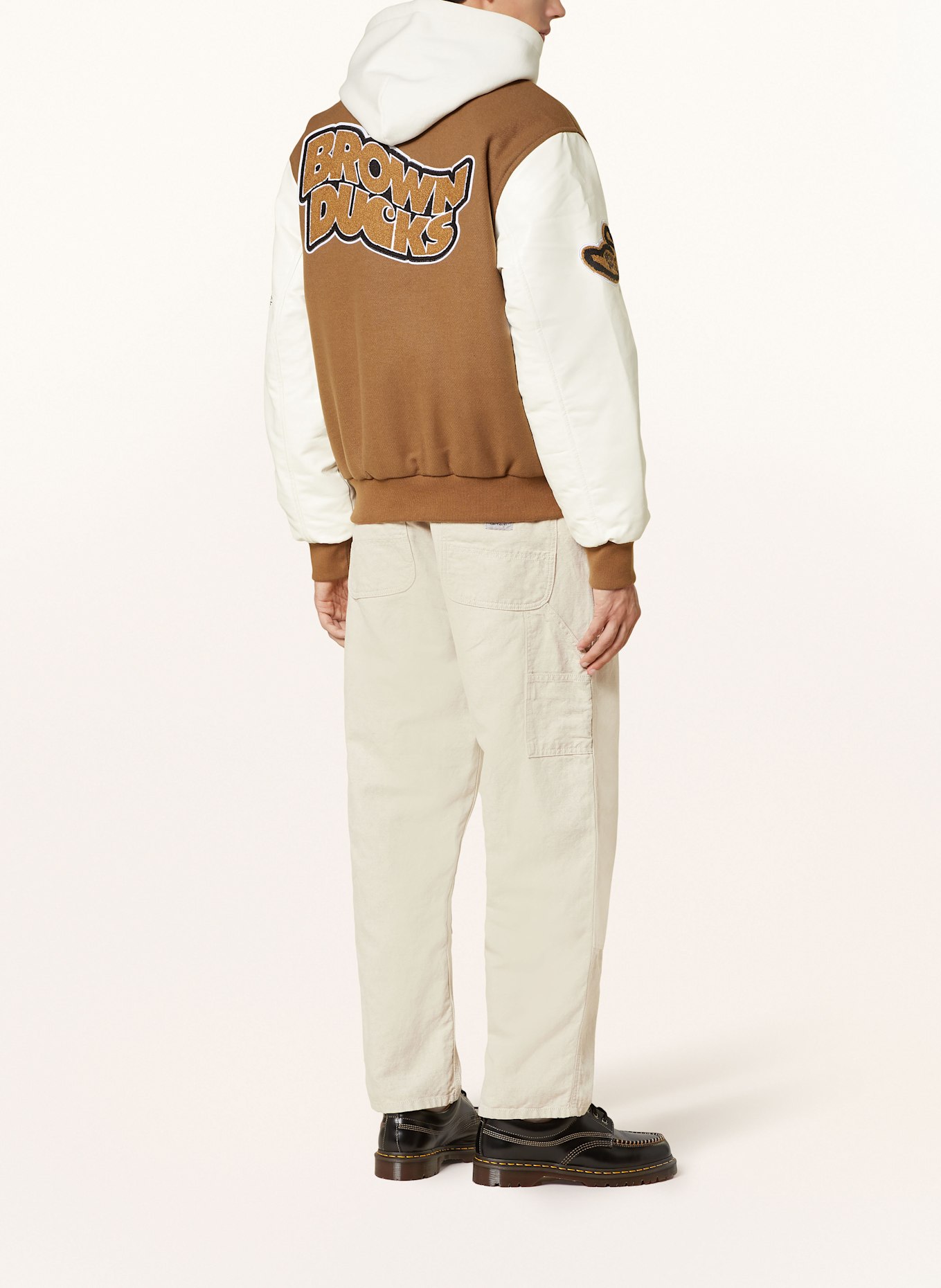 carhartt WIP HAMILTON college jacket in mixed materials