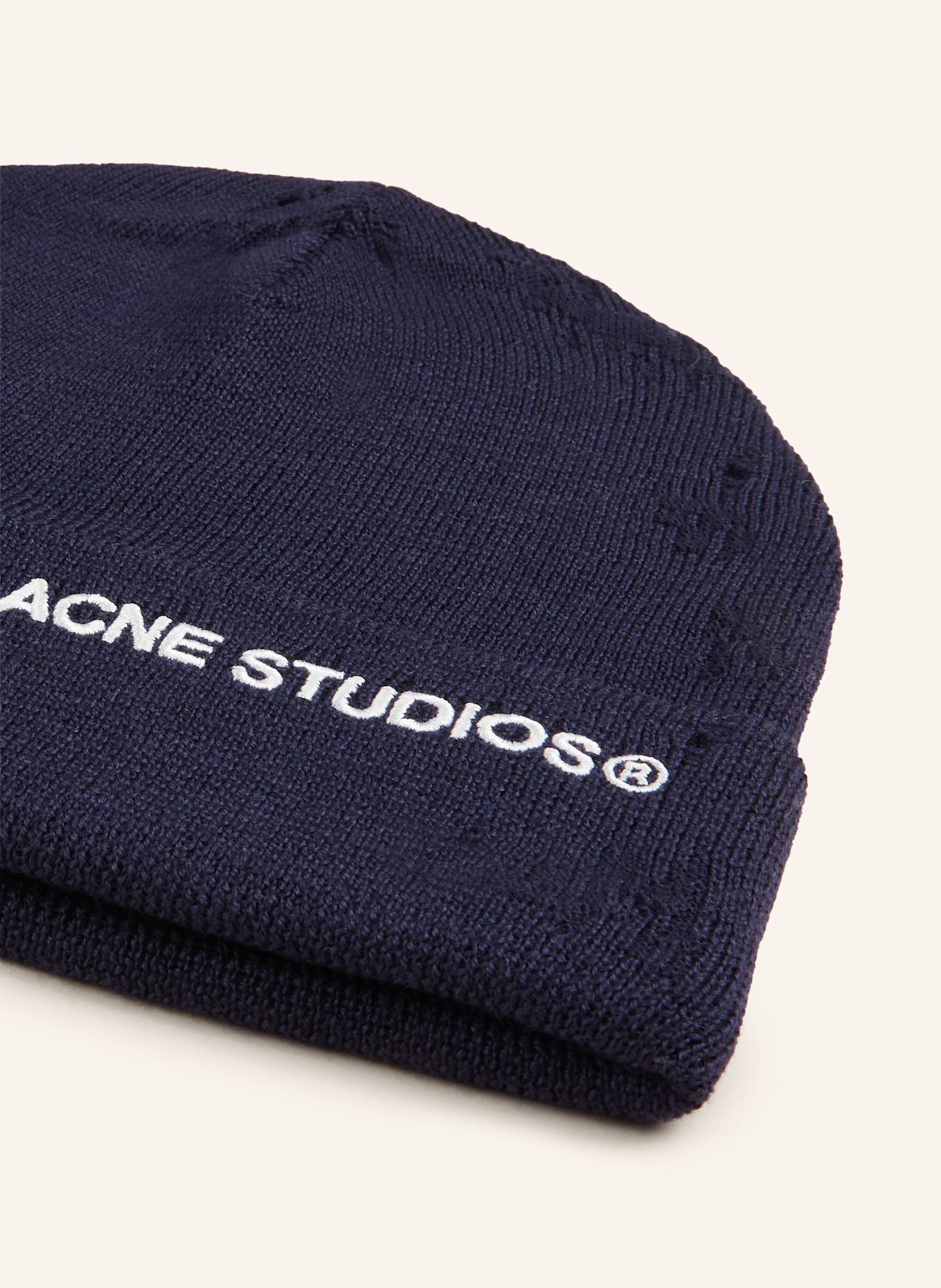 Acne Studios Beanie: DARK BLUE