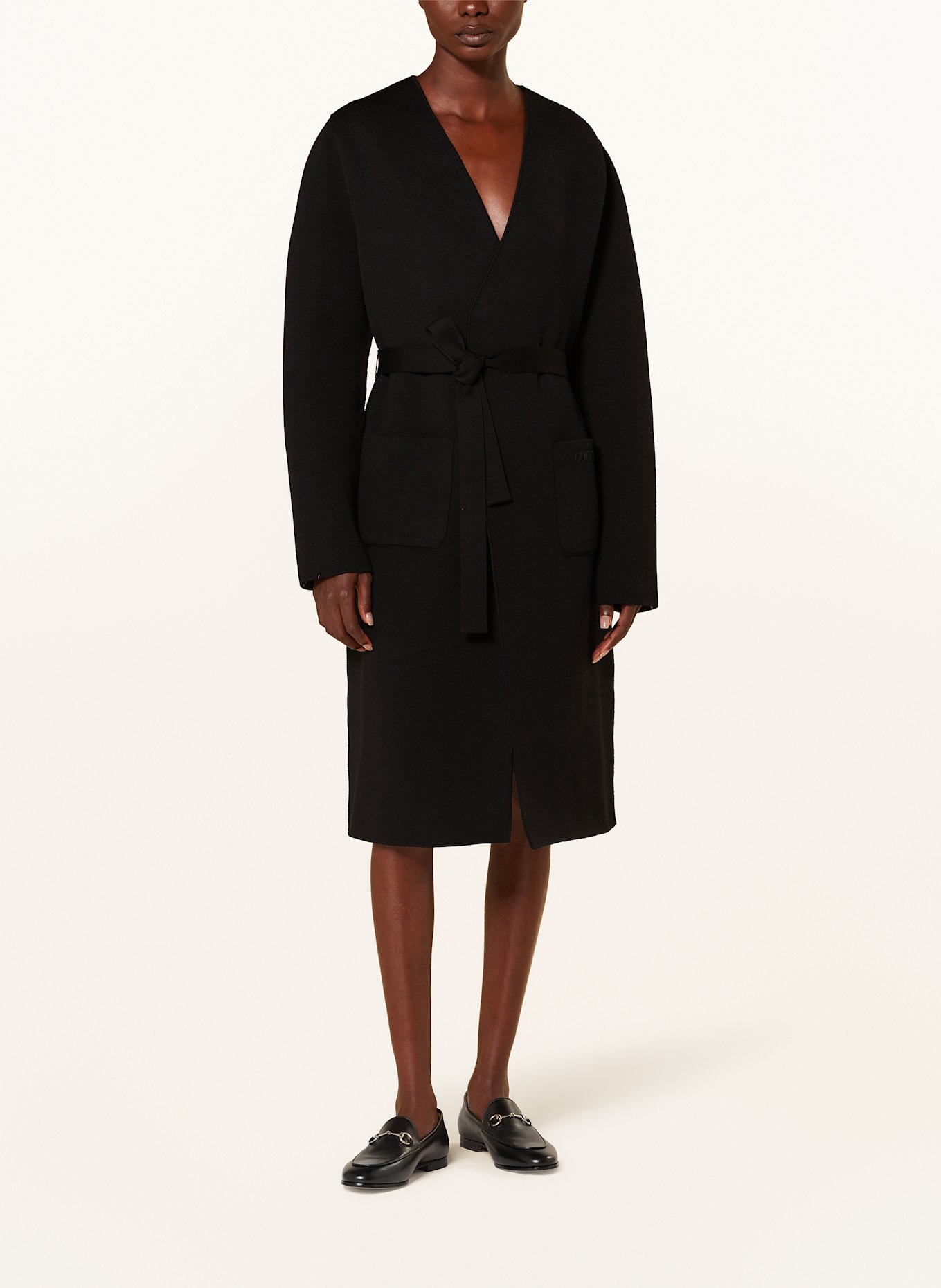 GUCCI Reversible knit cardigan, Color: BLACK/ WHITE (Image 2)