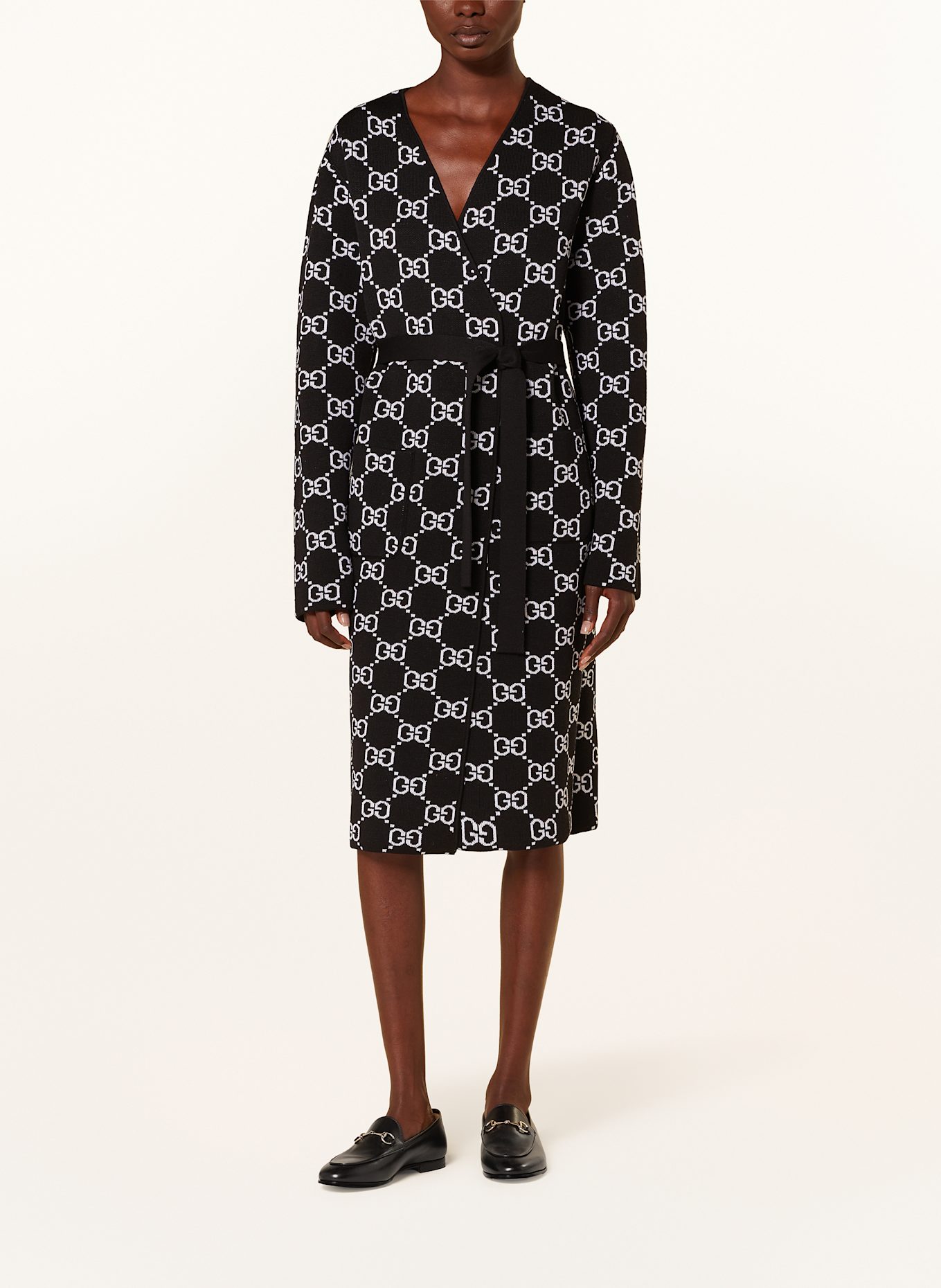 GUCCI Reversible knit cardigan, Color: BLACK/ WHITE (Image 4)