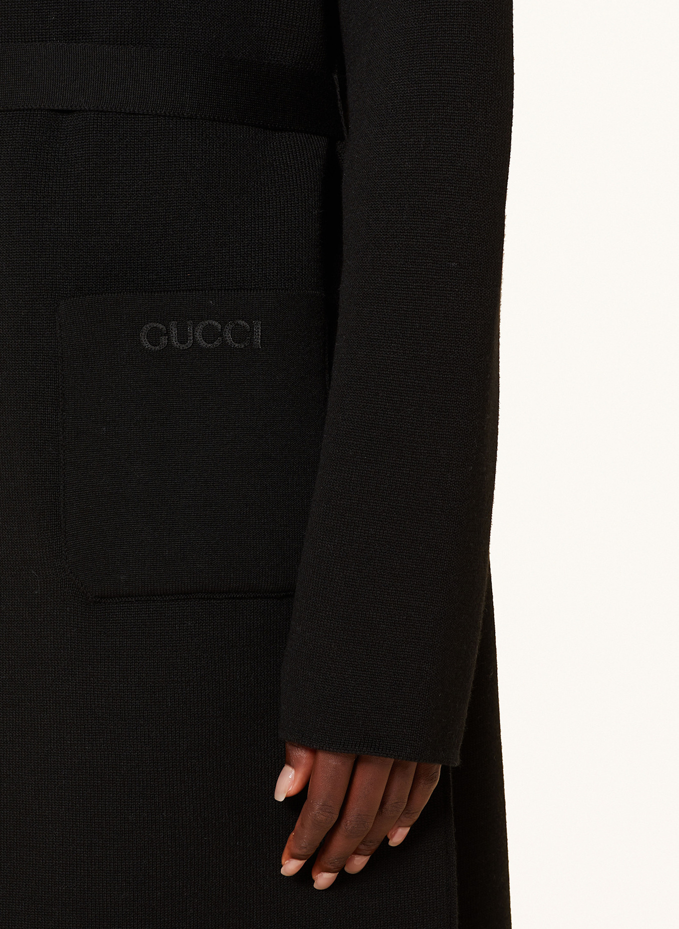 GUCCI Reversible knit cardigan, Color: BLACK/ WHITE (Image 6)