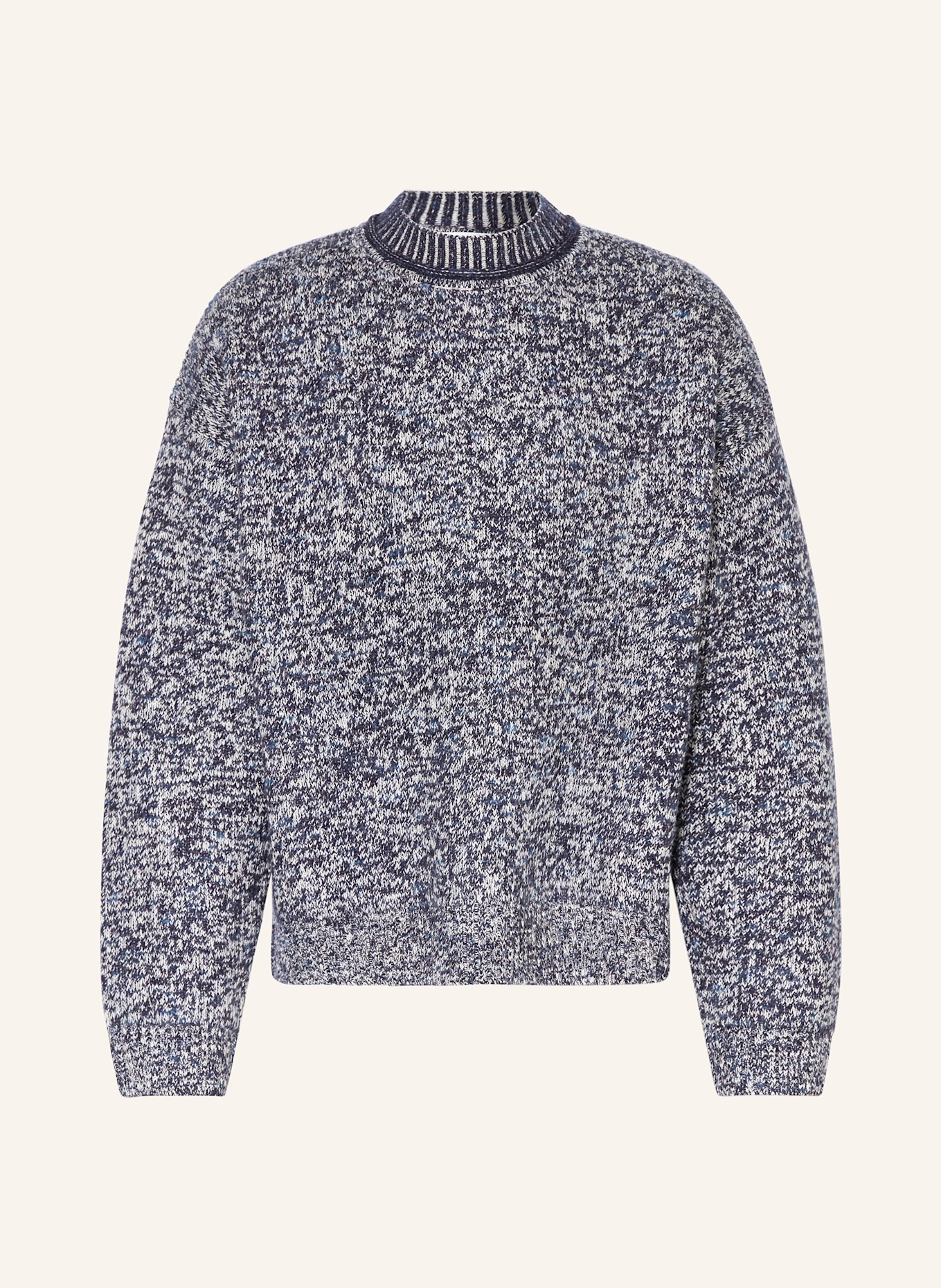 Acne Studios Sweater with glitter thread in dark blue/ white