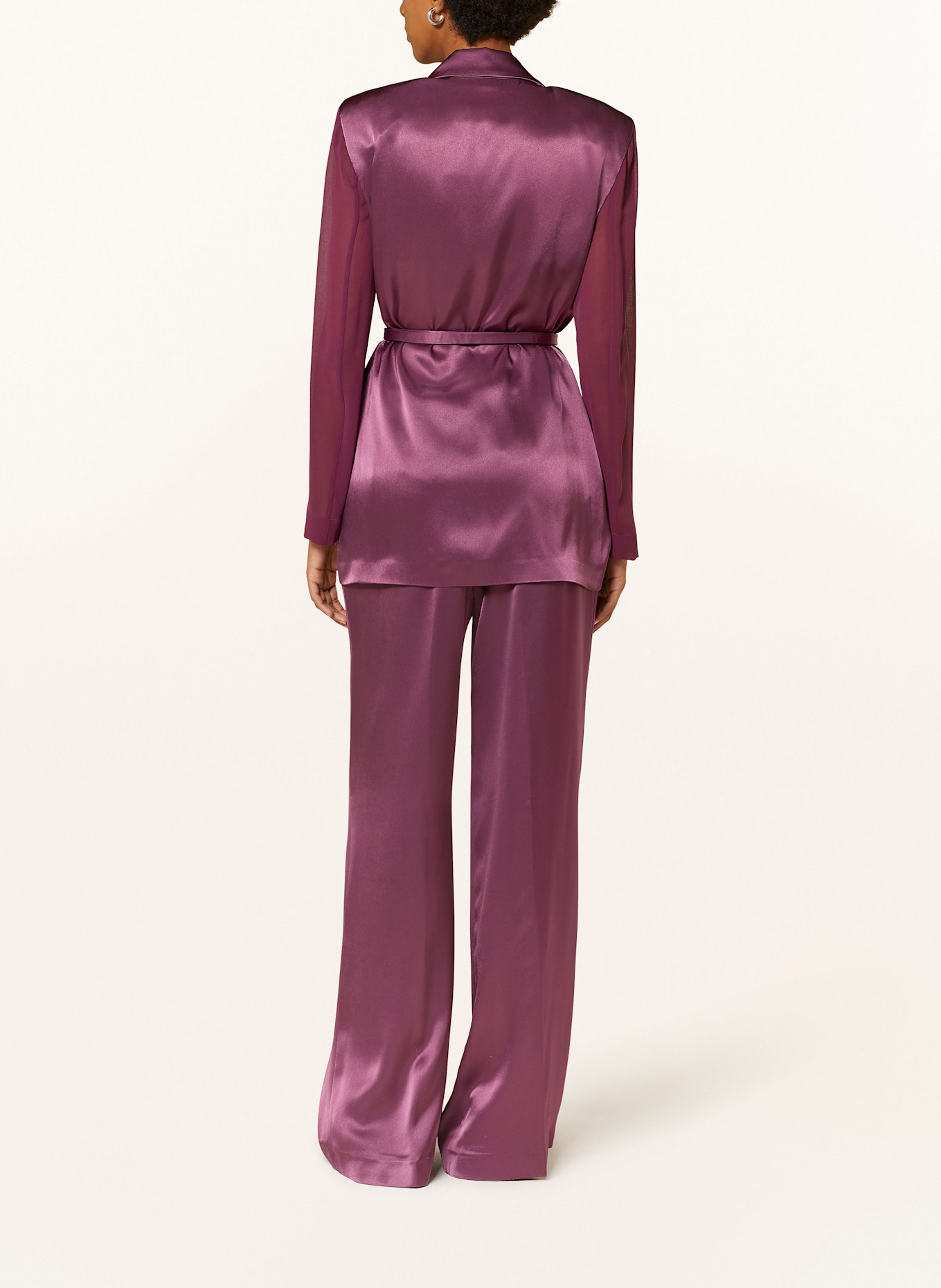 PINKO Długi blezer z satyny: FIOLETOWY