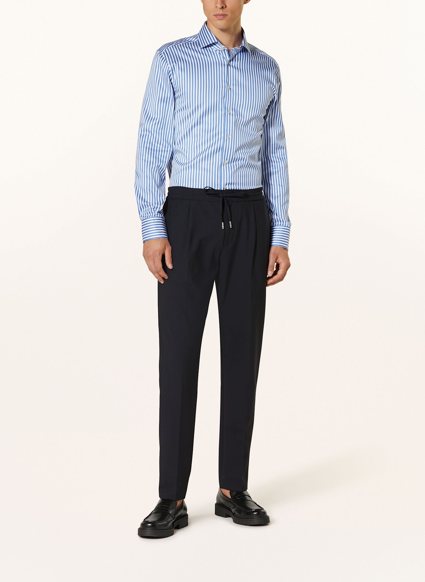 1863 by ETERNA Hemd Slim Fit: BLAU / WEISS