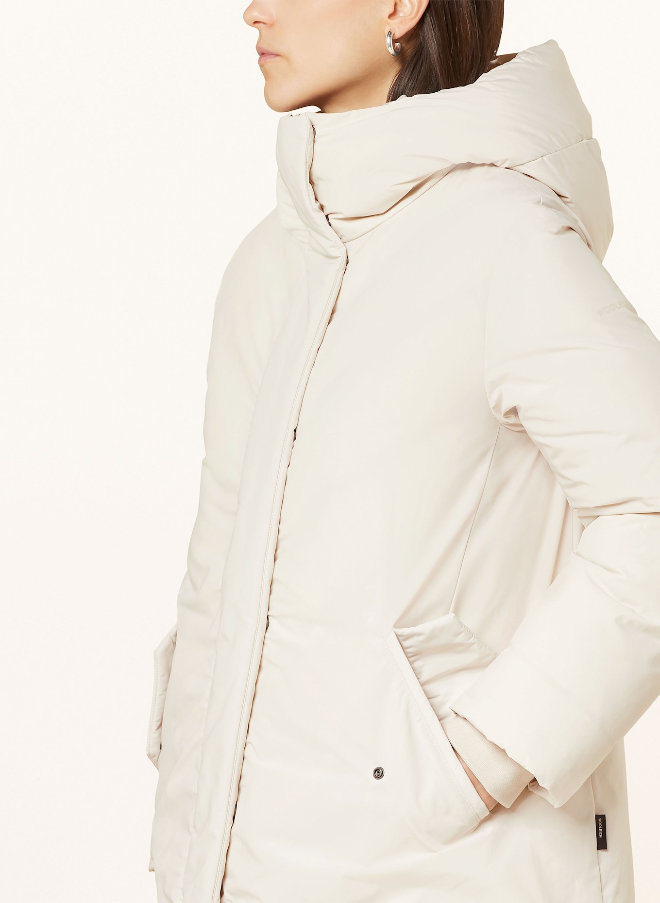 WOOLRICH LUXURY COCOON down parka: CREAM