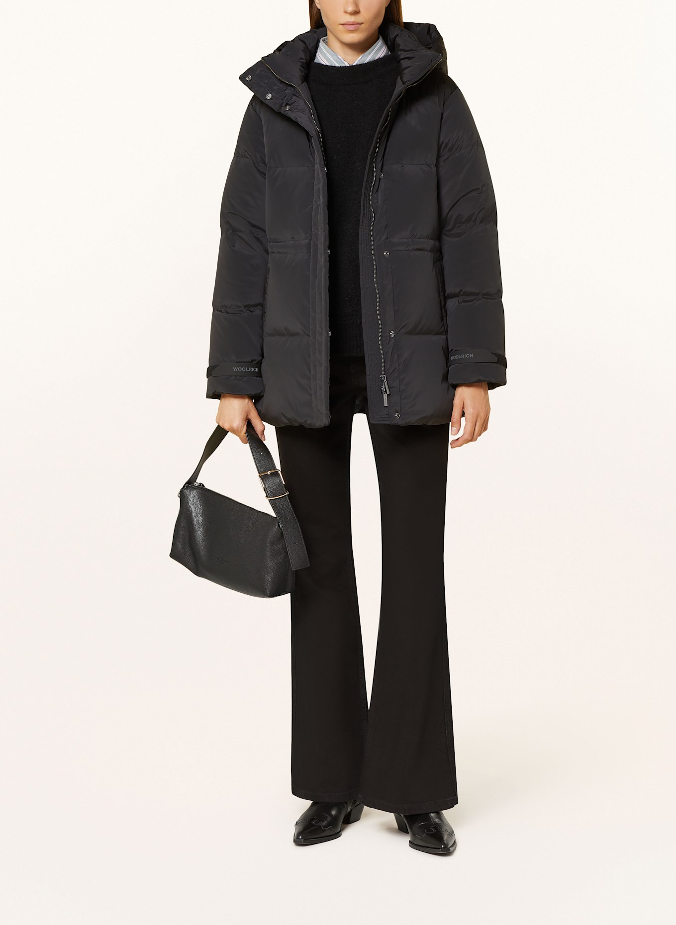 WOOLRICH Down jacket ALSEA with removable hood, Color: BLACK (Image 2)