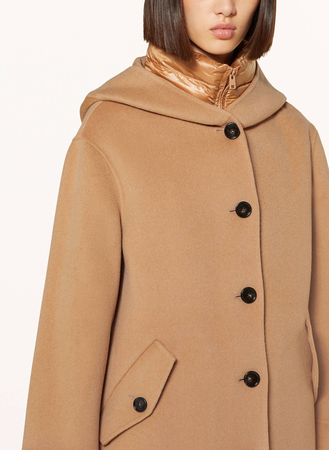 WOOLRICH Płaszcz 2 w 1: CAMELOWY