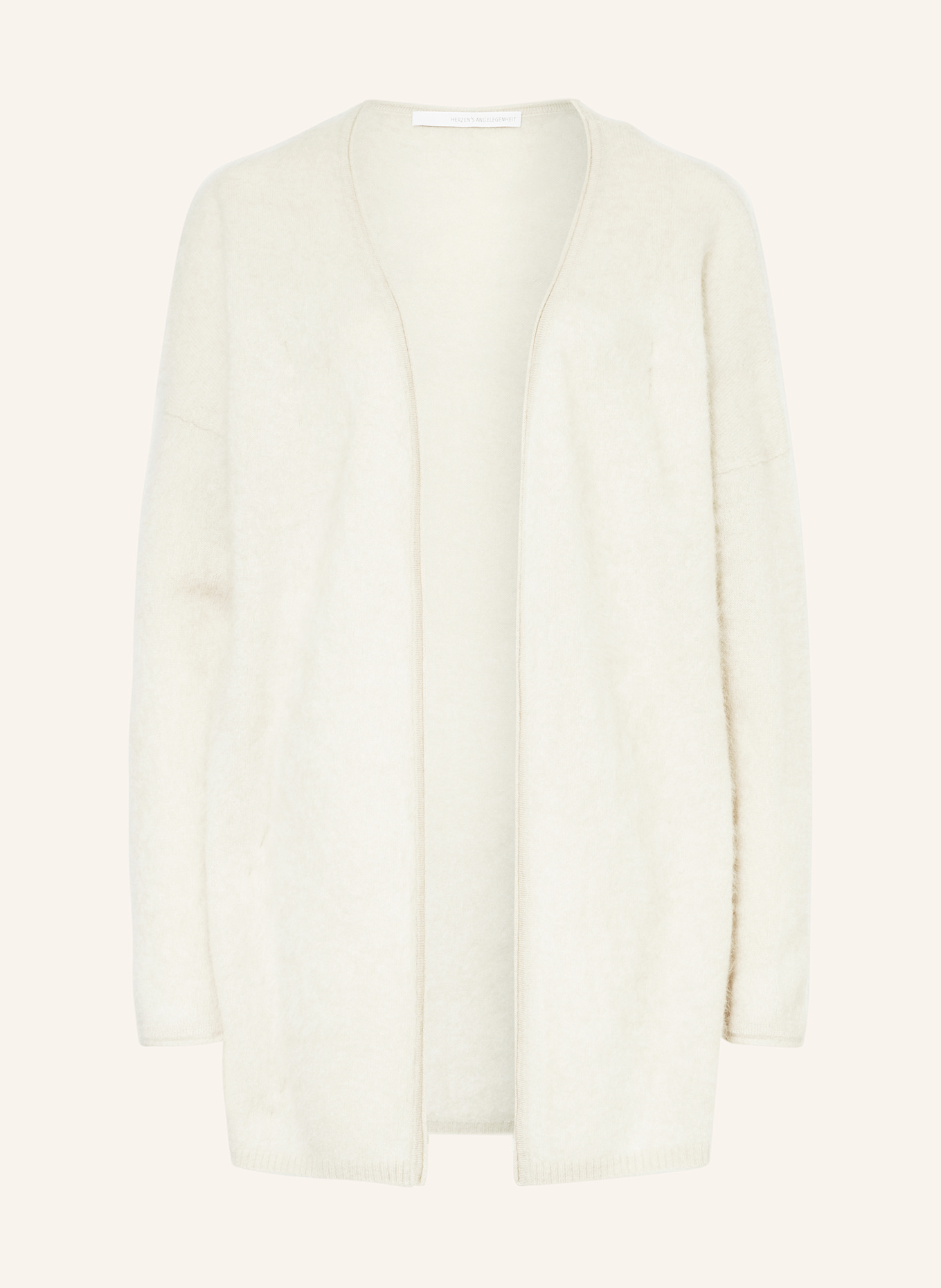 HERZEN'S ANGELEGENHEIT Knit cardigan made of cashmere, Color: BEIGE (Image 1)