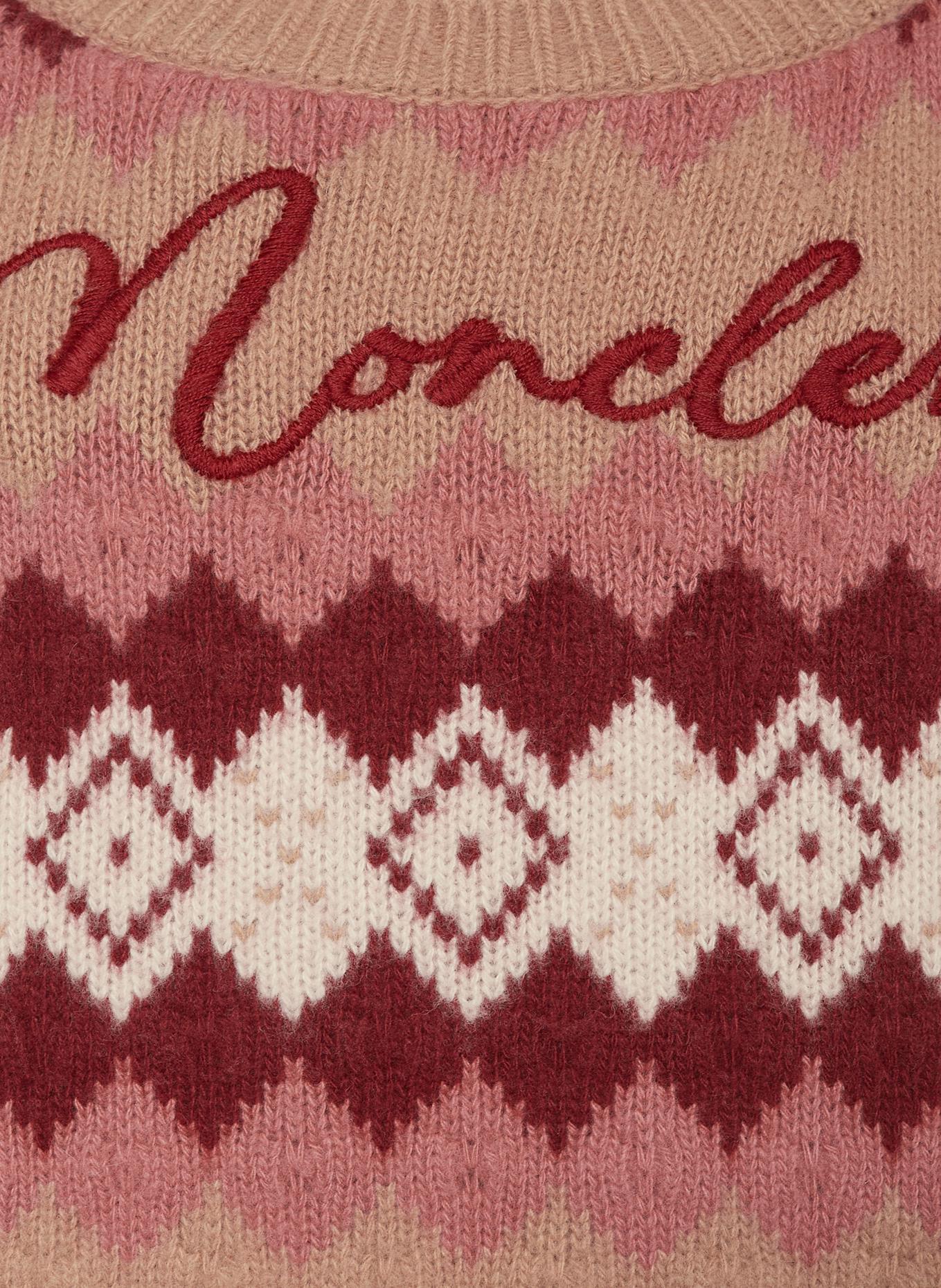 MONCLER enfant Pullover: BEIGE/ DUNKELROT/ ROSÉ