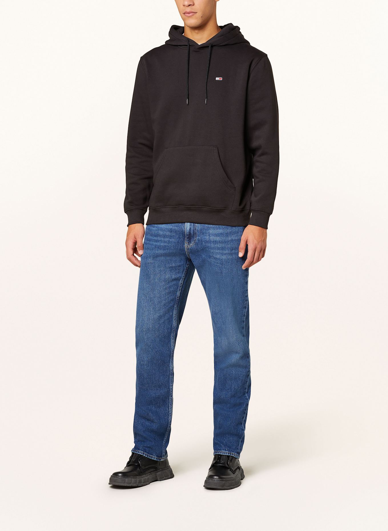 tommy Slide JEANS Hoodie, Color: BLACK (Image 2)