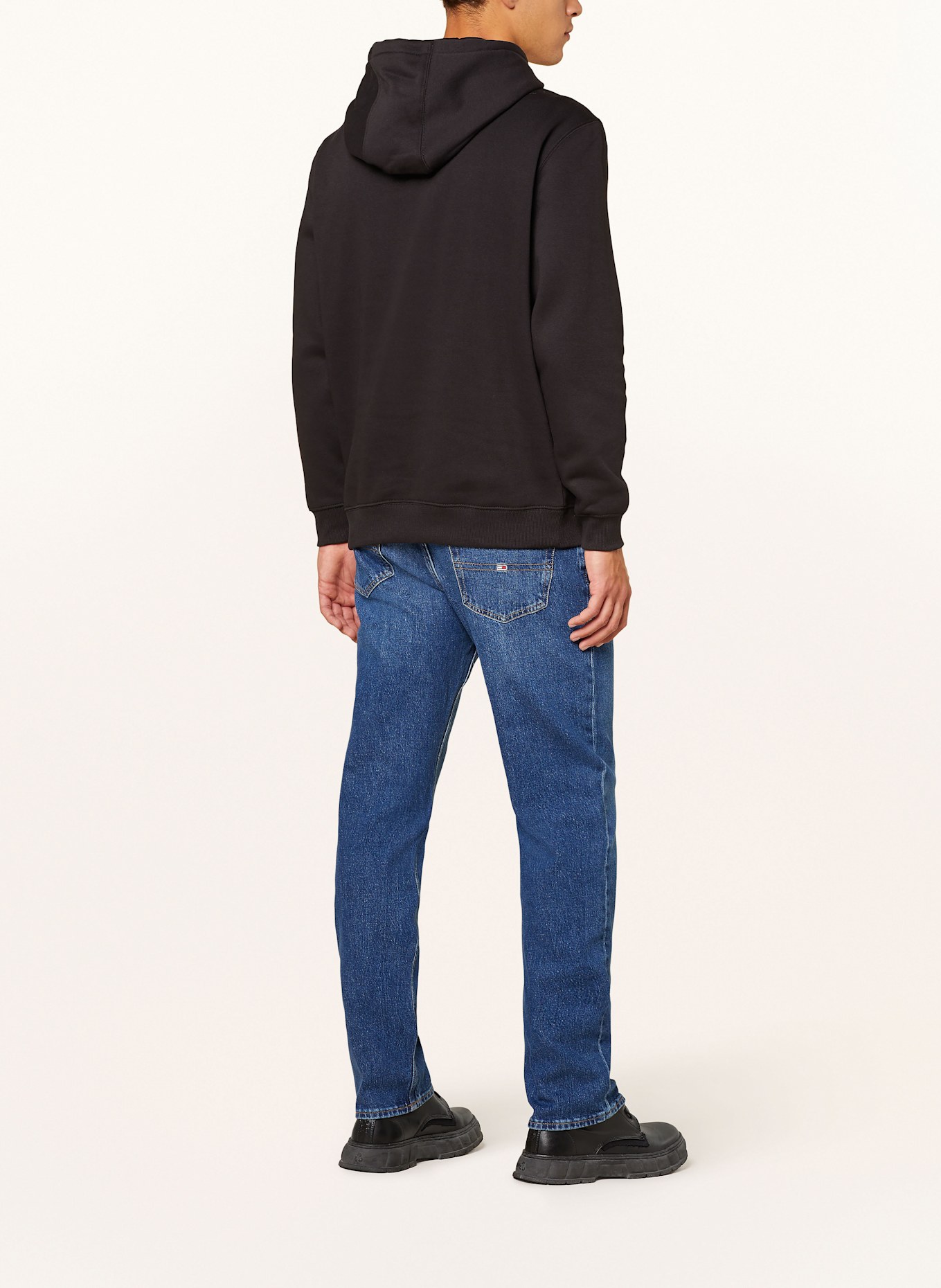 tommy Slide JEANS Hoodie, Color: BLACK (Image 3)